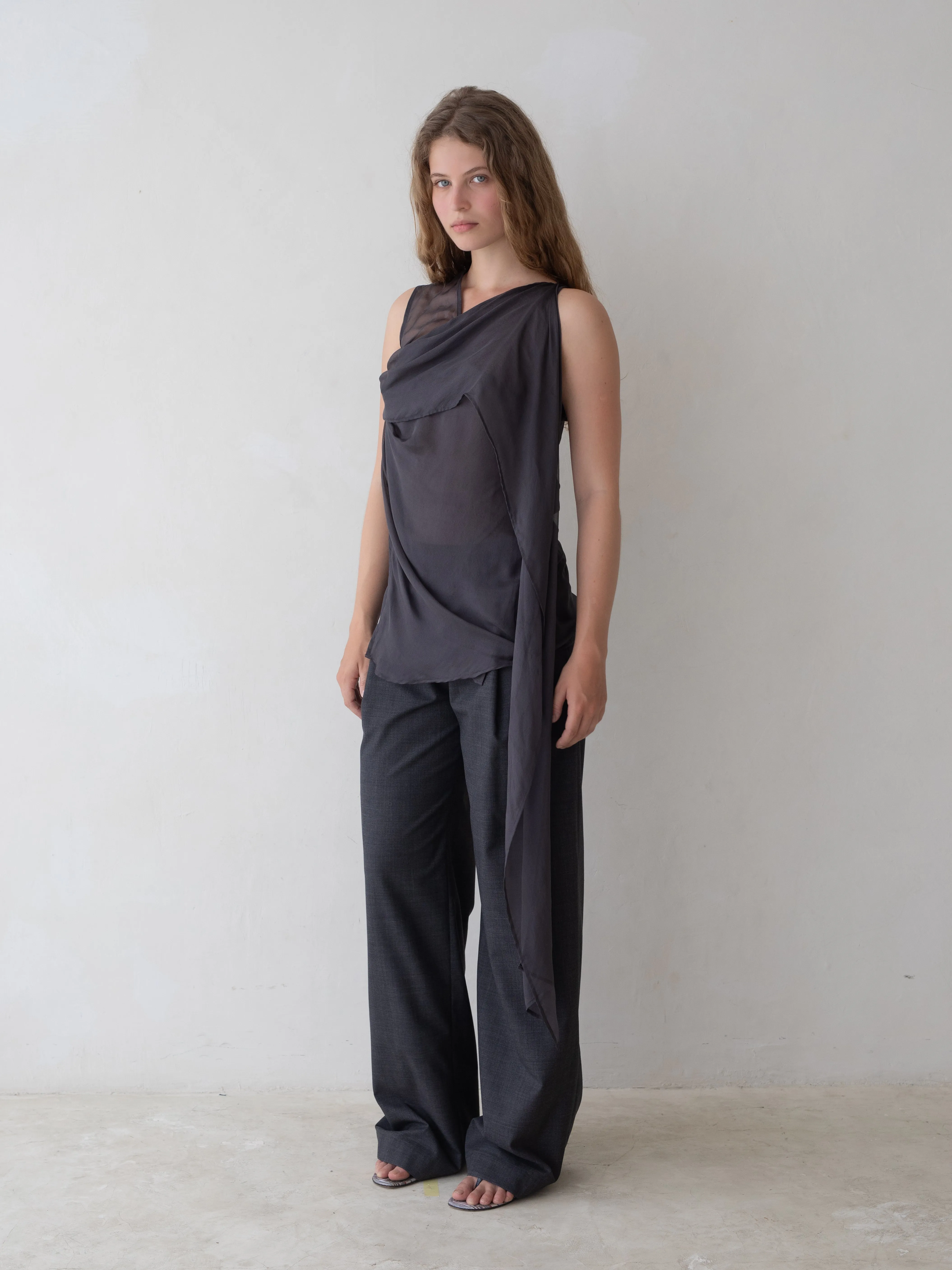 Vale Top - Charcoal sold by BELLE the label product image thumbnail 2
