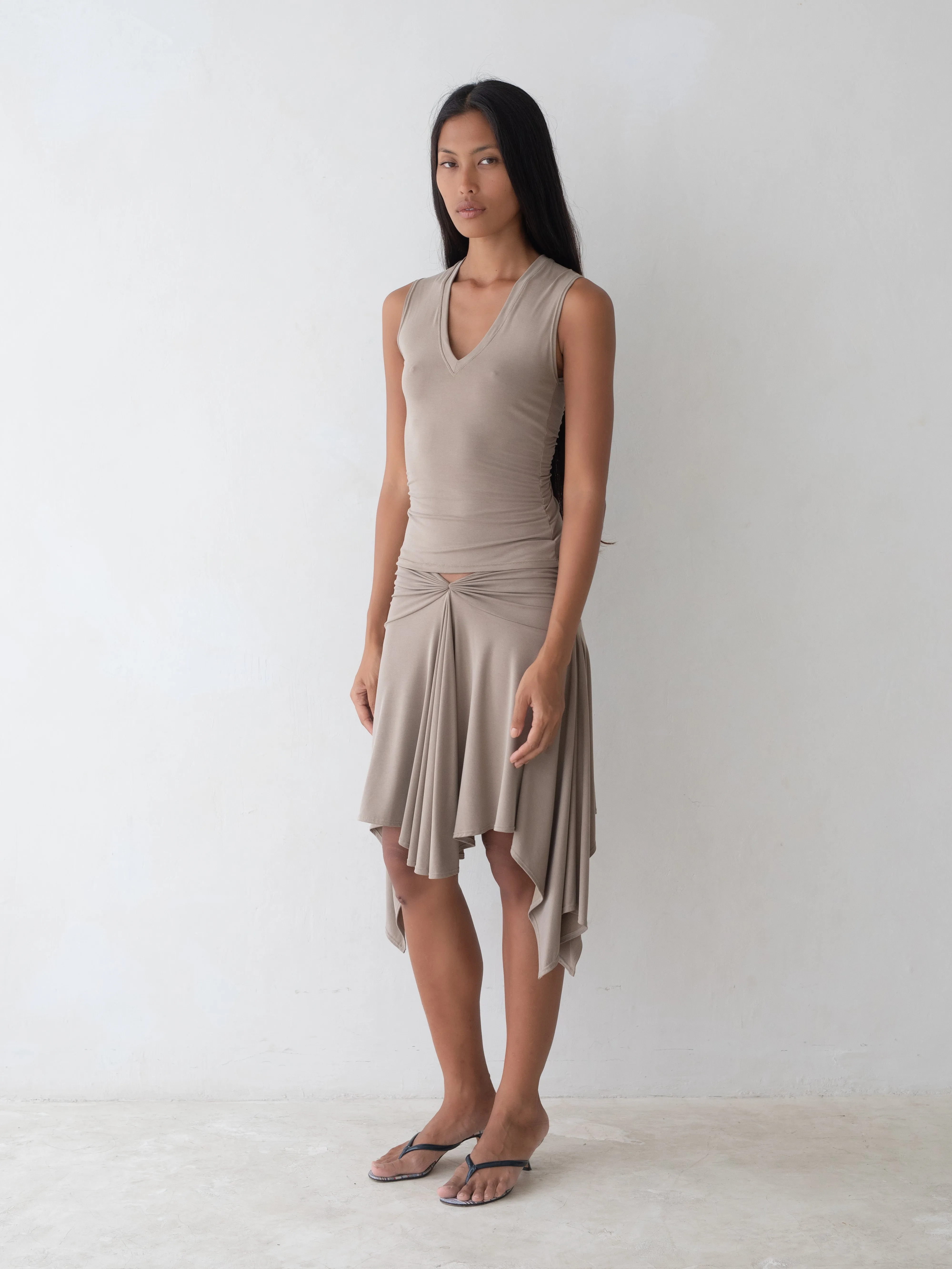 Lovell Skirt - Taupe sold by BELLE the label product image thumbnail 2