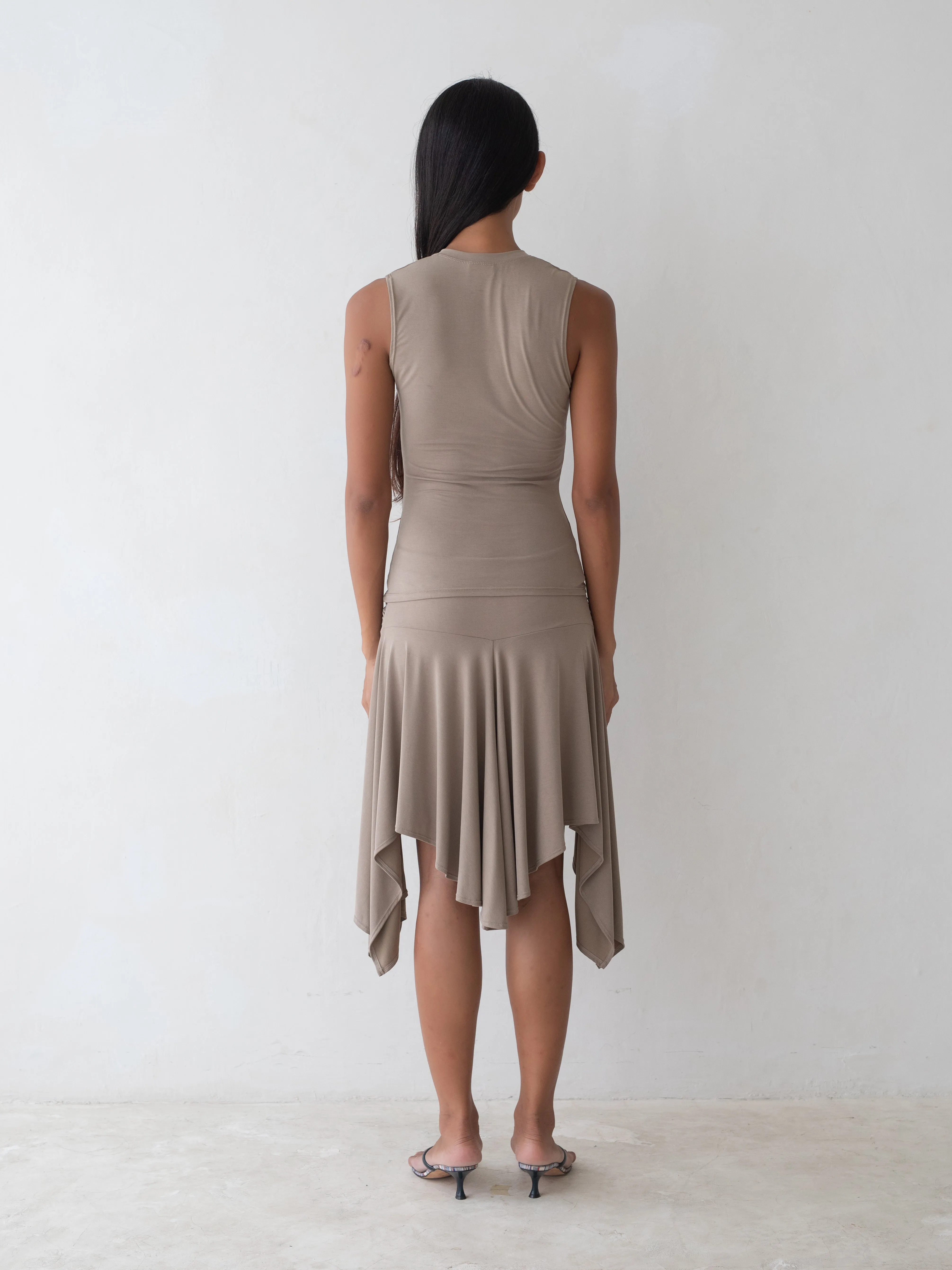 Lovell Skirt - Taupe sold by BELLE the label product image thumbnail 3