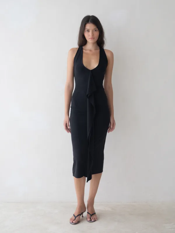 Cascade Dress - Black sold by BELLE the label