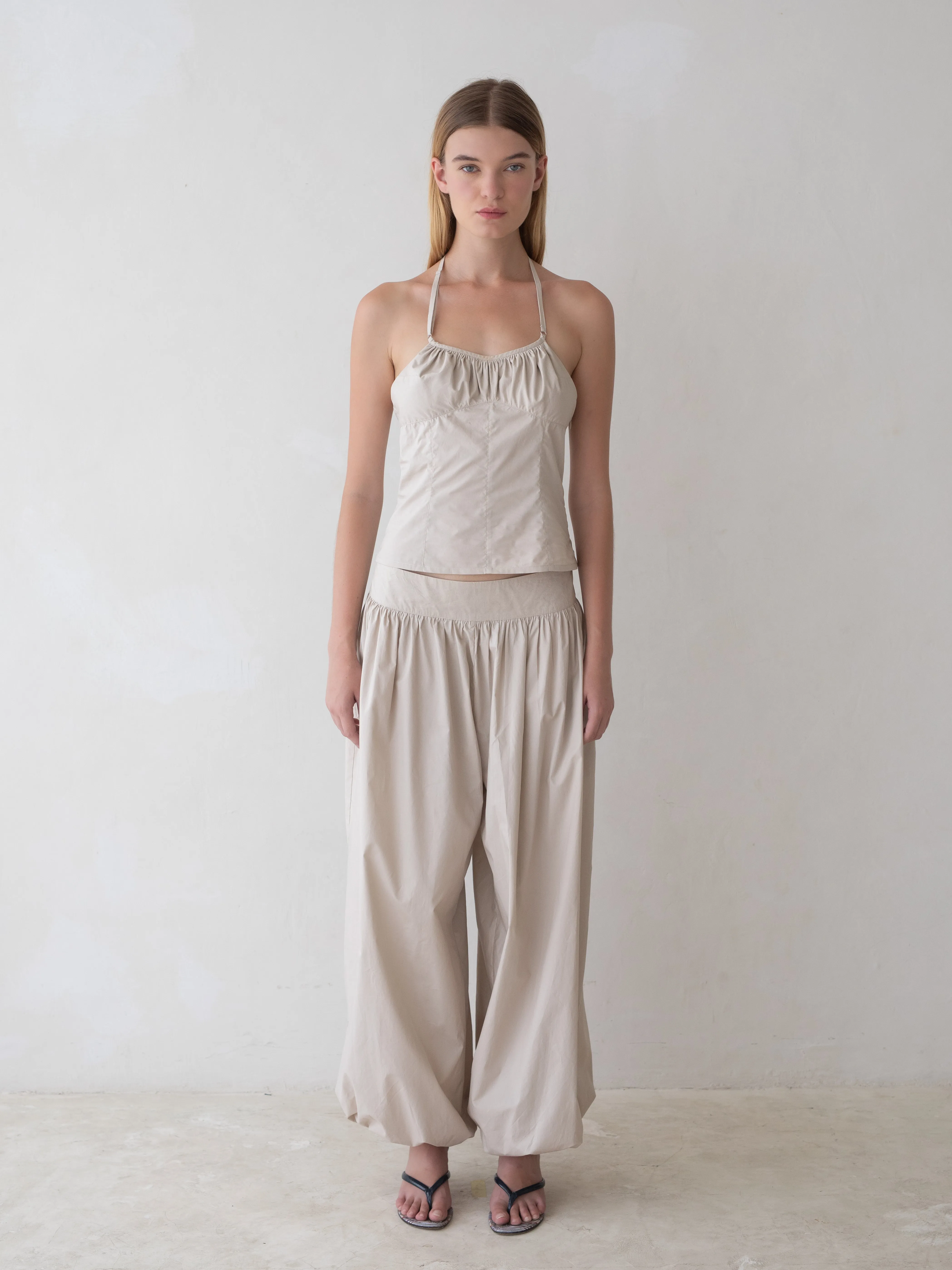 Blanca Pant - Oat sold by BELLE the label