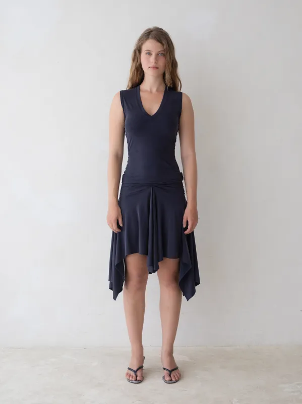Lovell Skirt - Indigo sold by BELLE the label