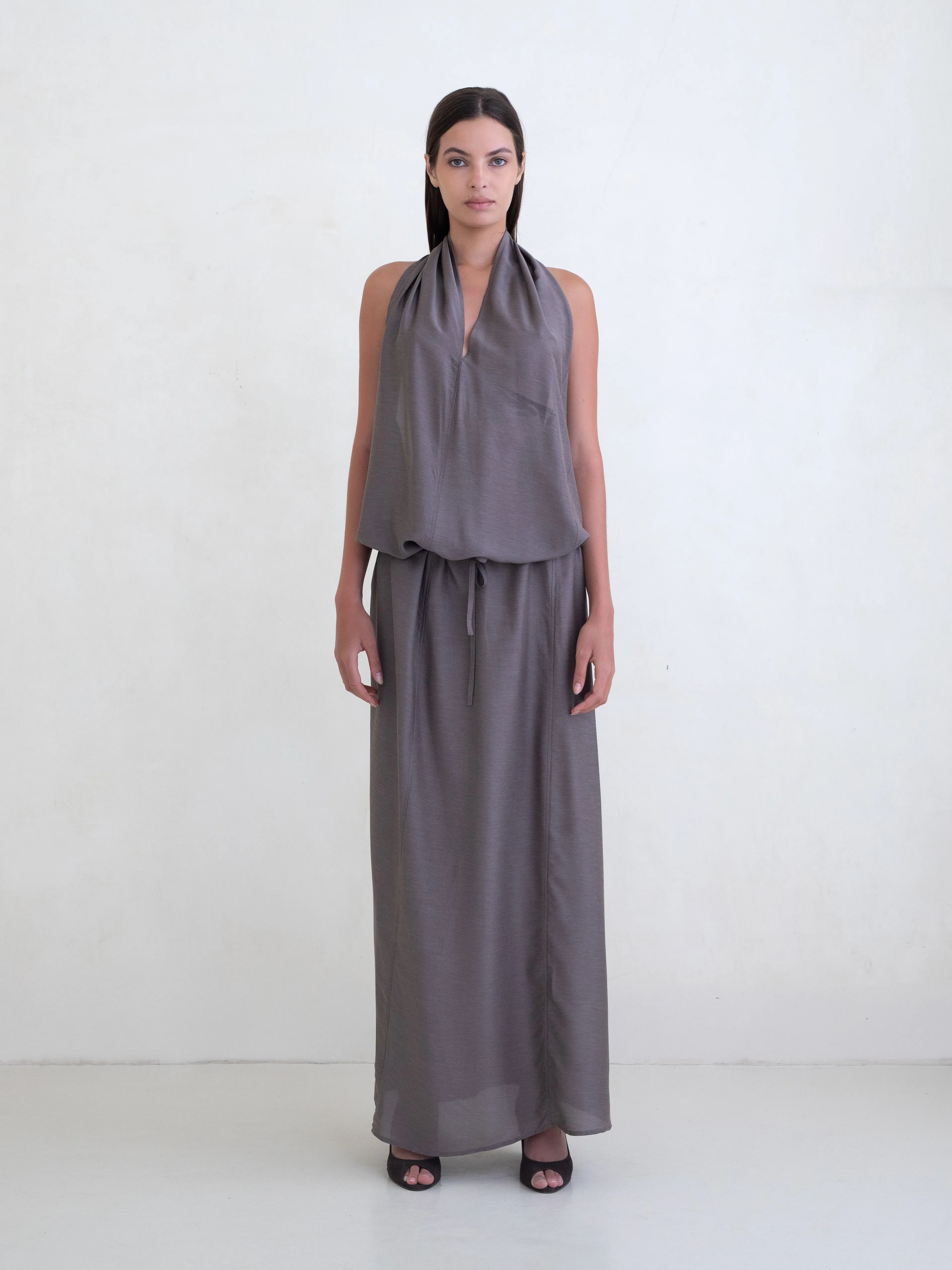 Spiral Dress - Taupe sold by BELLE the label product image thumbnail 4
