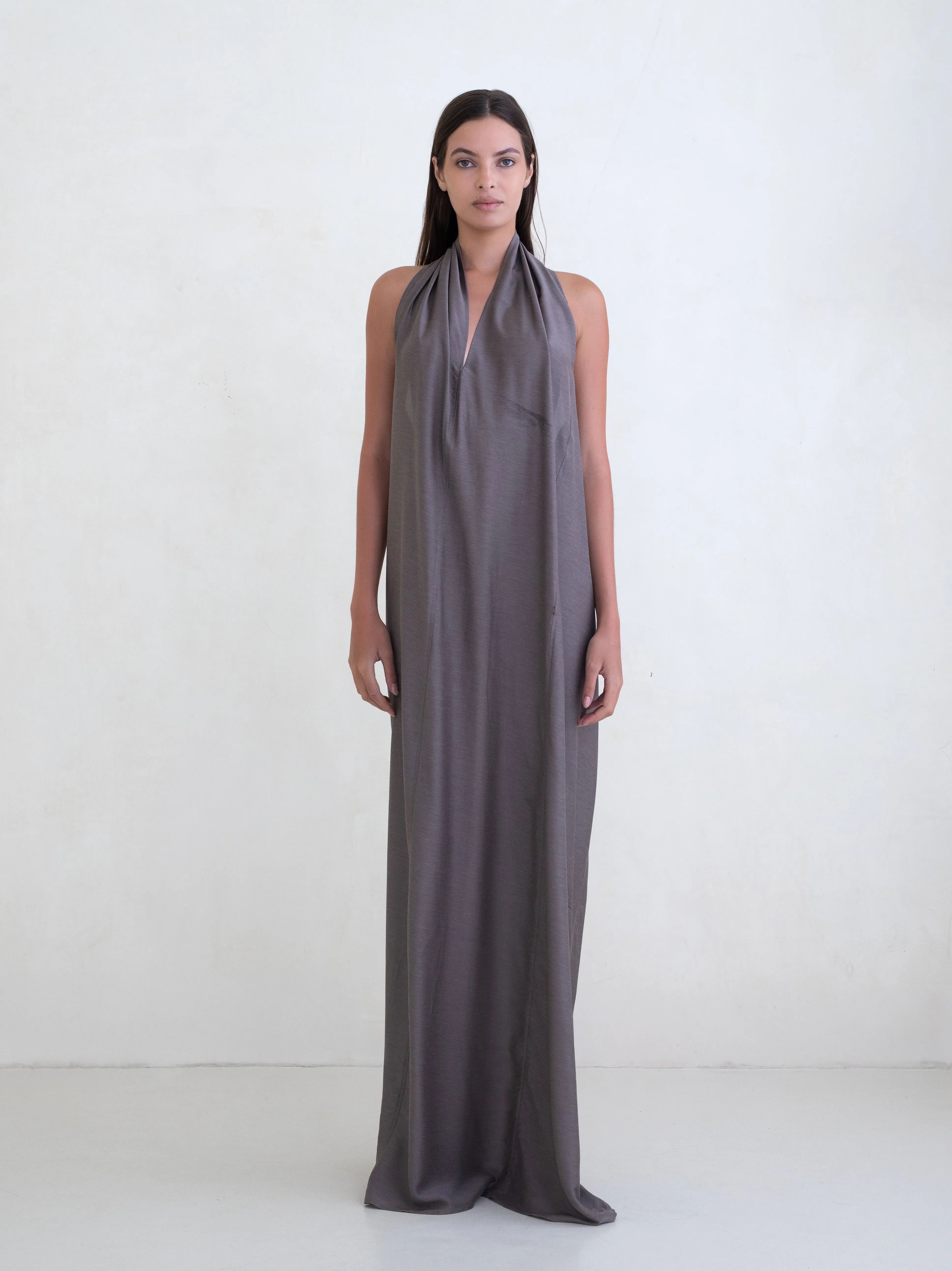 Spiral Dress - Taupe sold by BELLE the label