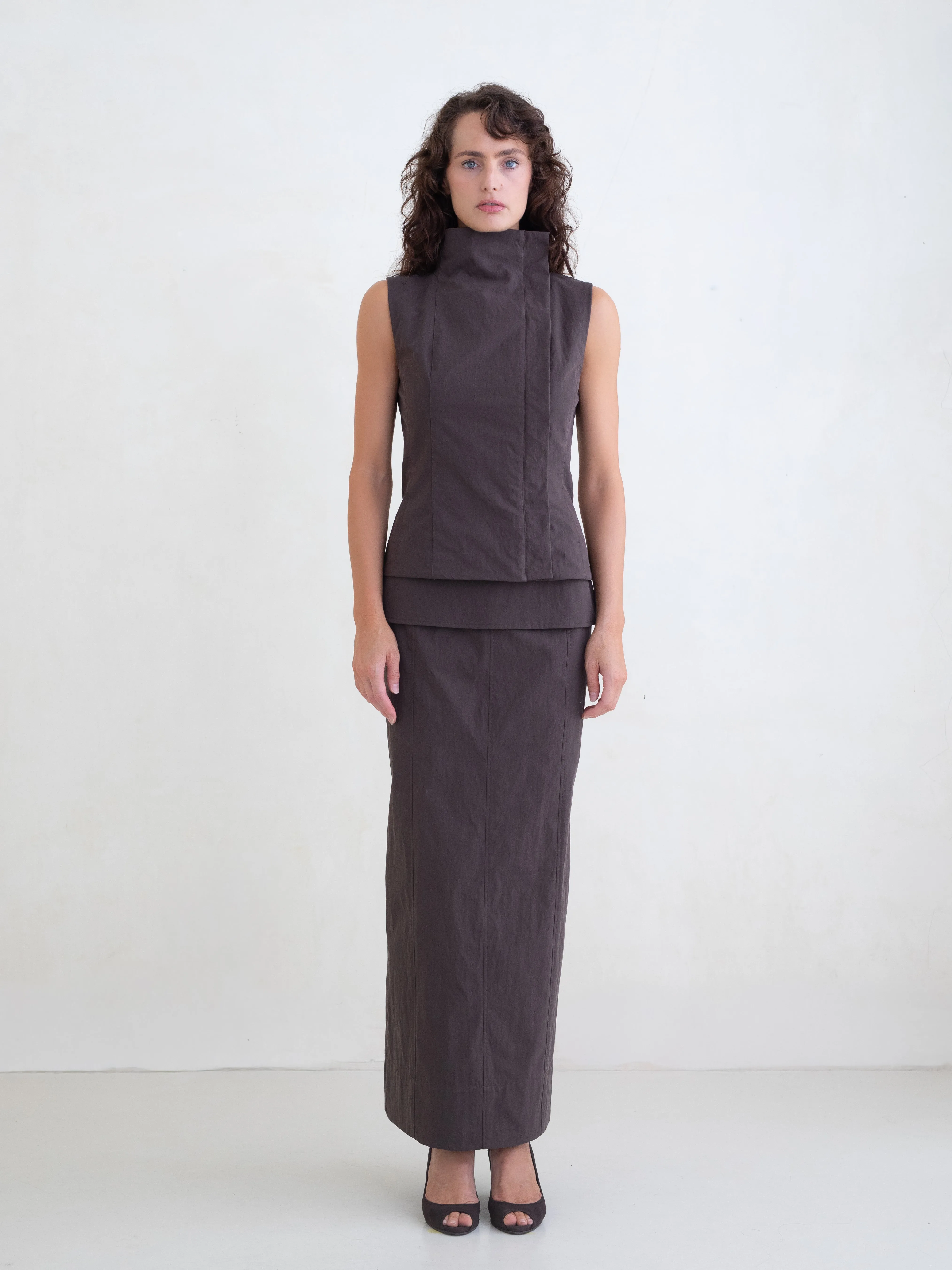 Secrets Vest - Brown sold by BELLE the label