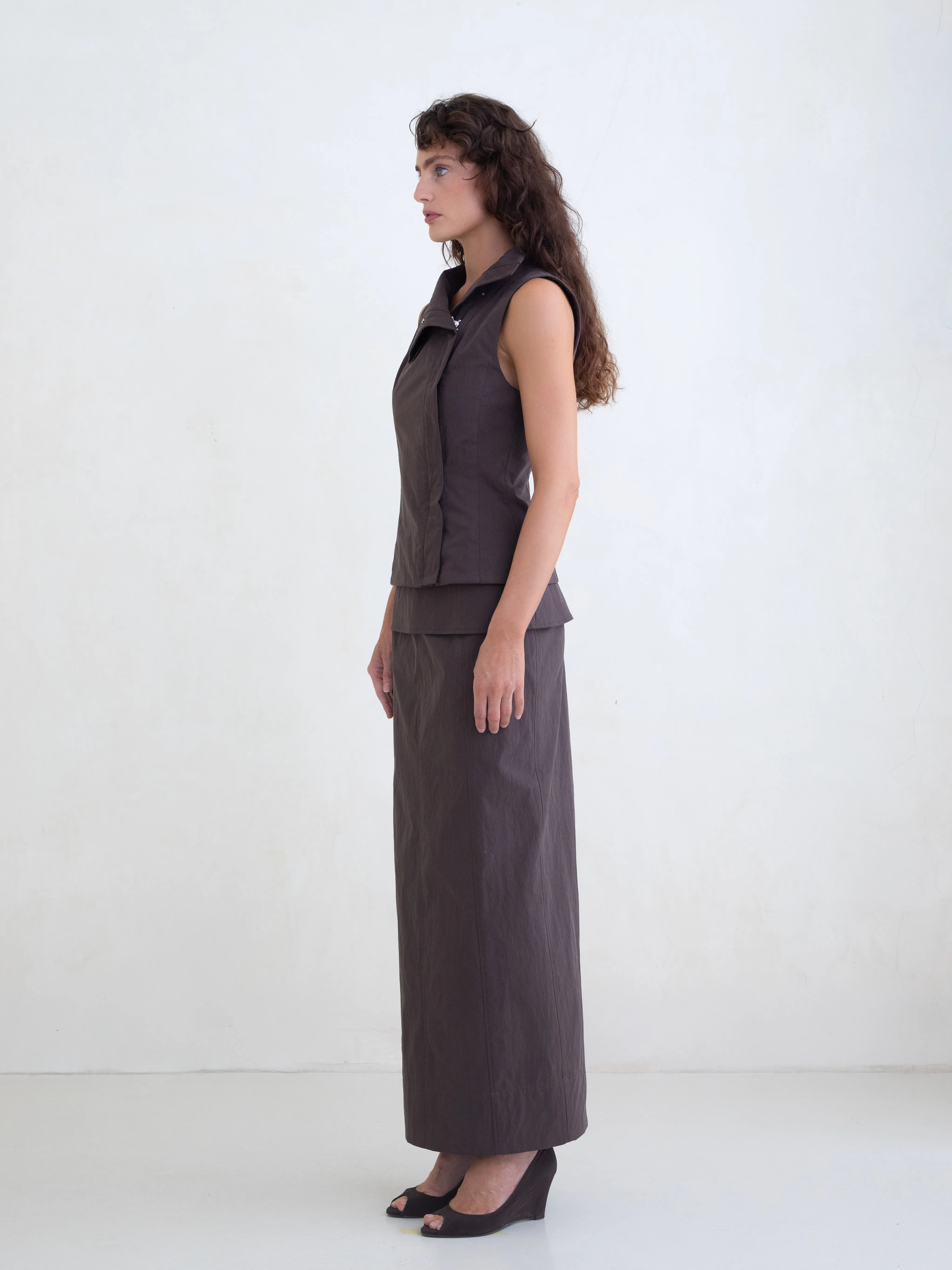 Secrets Vest - Brown sold by BELLE the label product image thumbnail 2