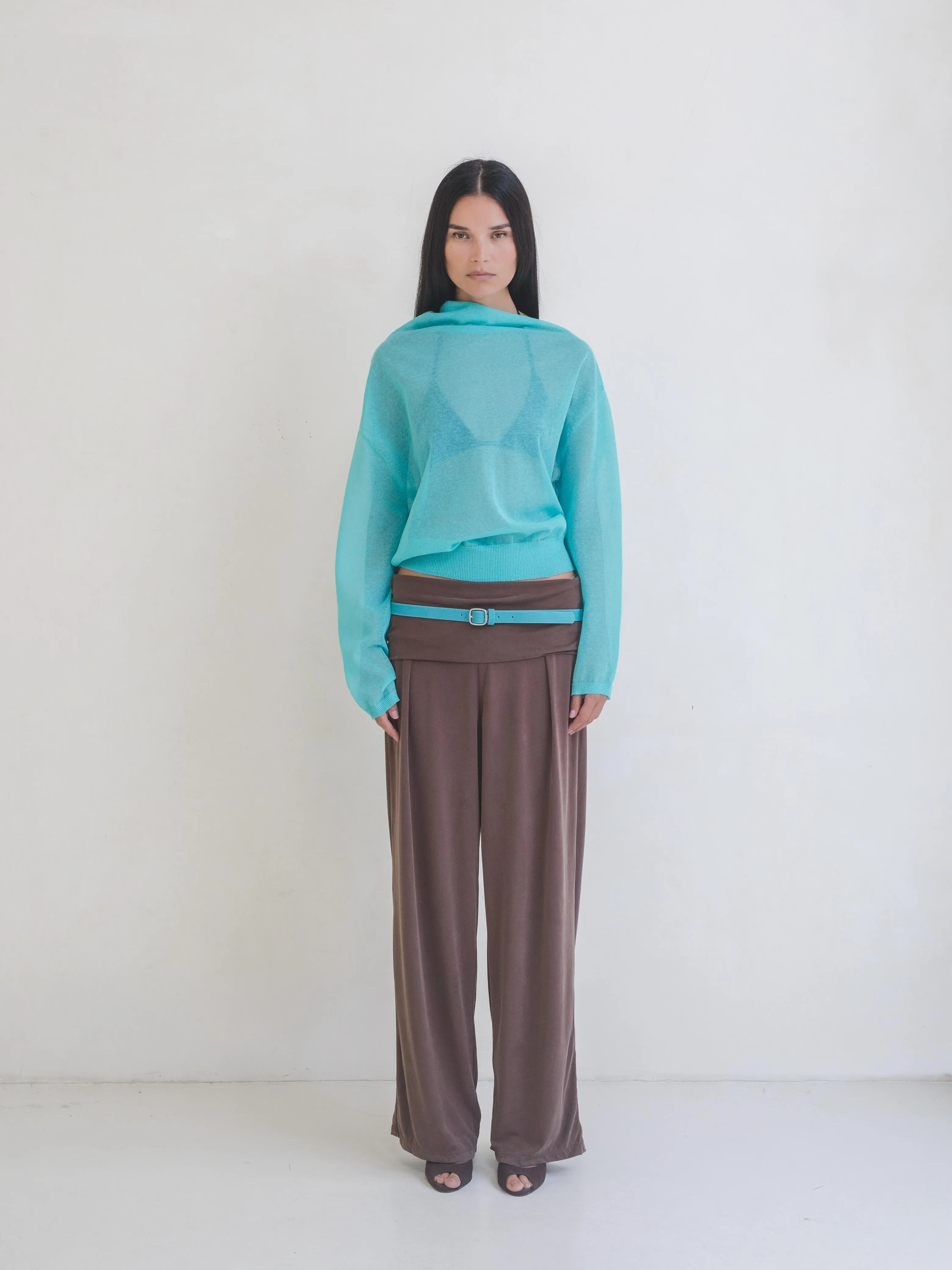 Reve Sweater - Aqua sold by BELLE the label product image thumbnail 3