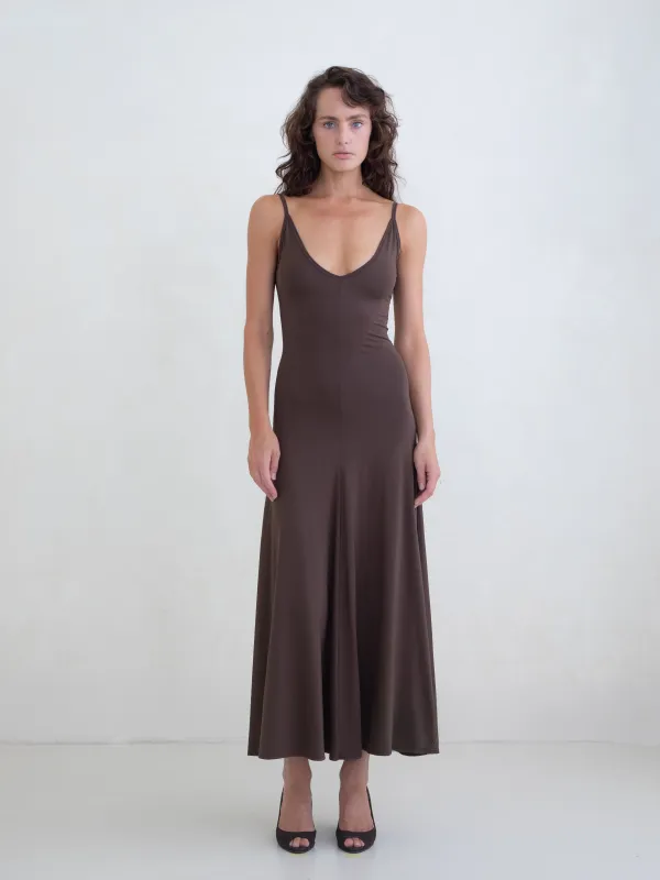 Rumi Dress - Brown made by Belle Anna