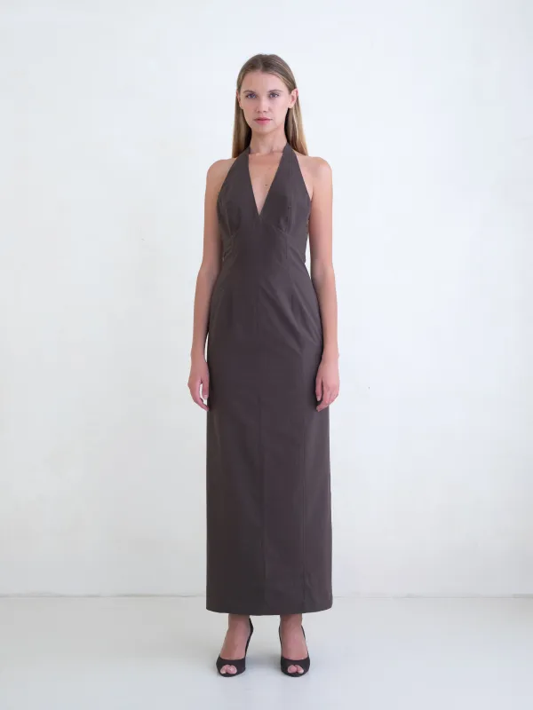 Helia Dress - Brown made by Belle Anna
