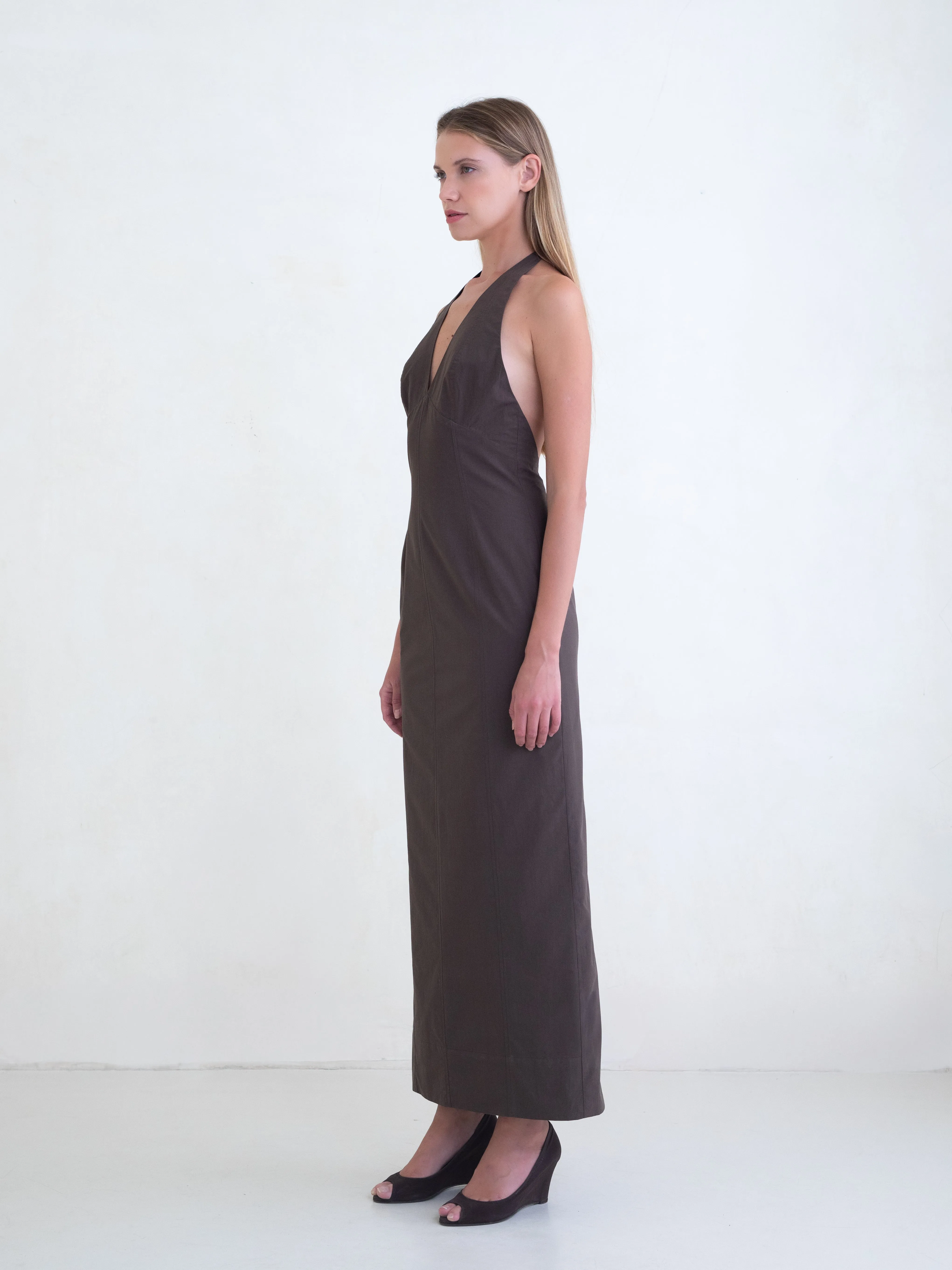 Helia Dress - Brown sold by BELLE the label product image thumbnail 2