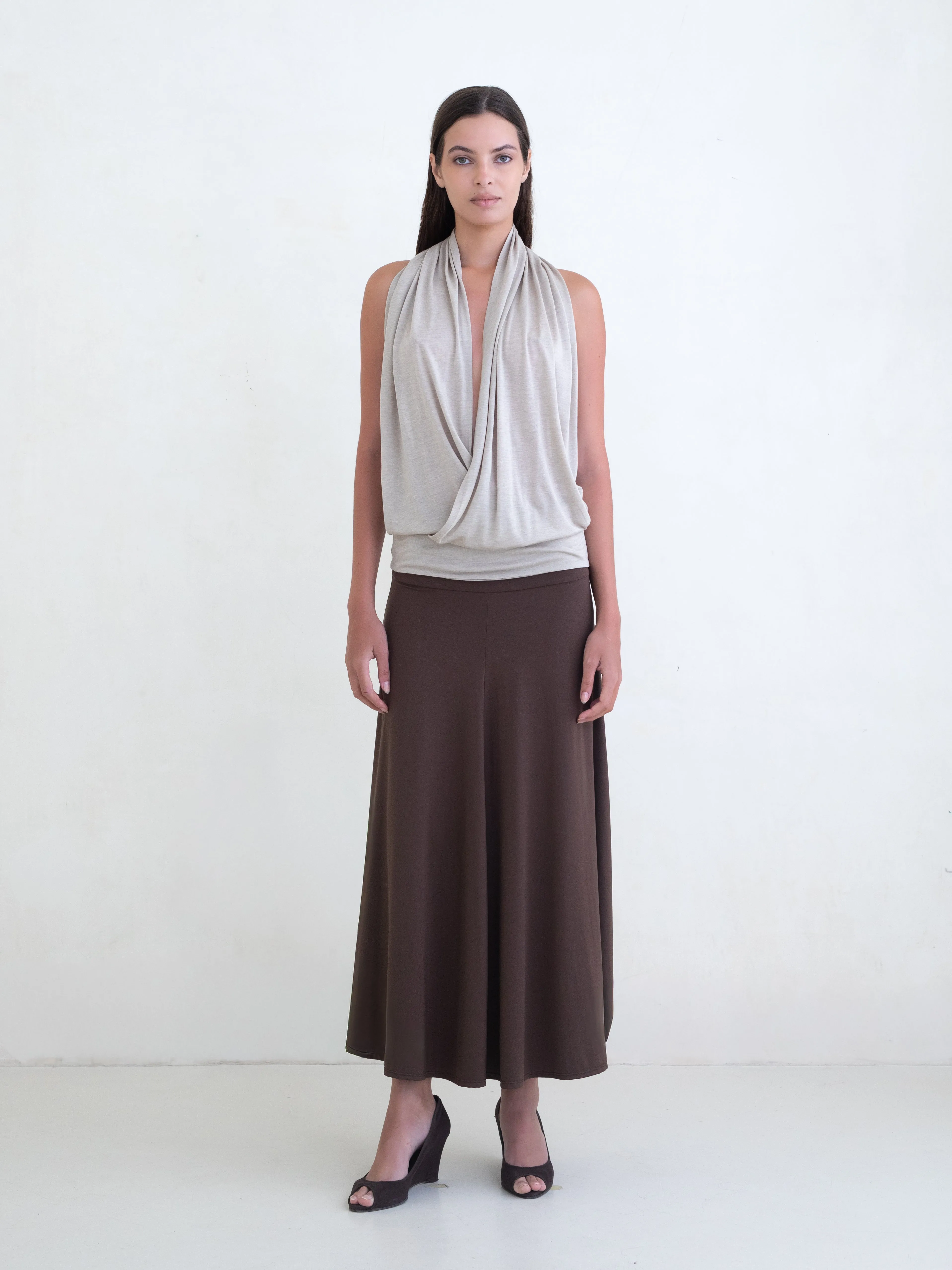 Cleo Top - Beige sold by BELLE the label
