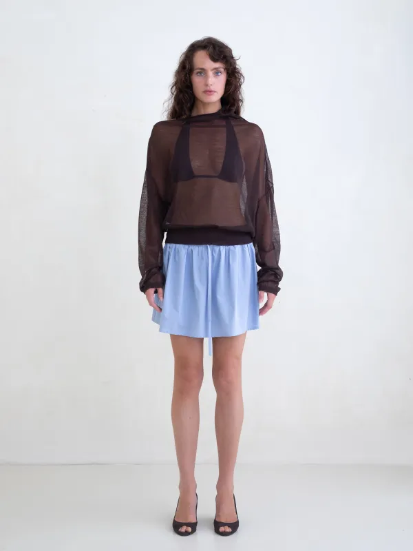 Rhea Mini Skirt - Powder Blue made by Belle Anna