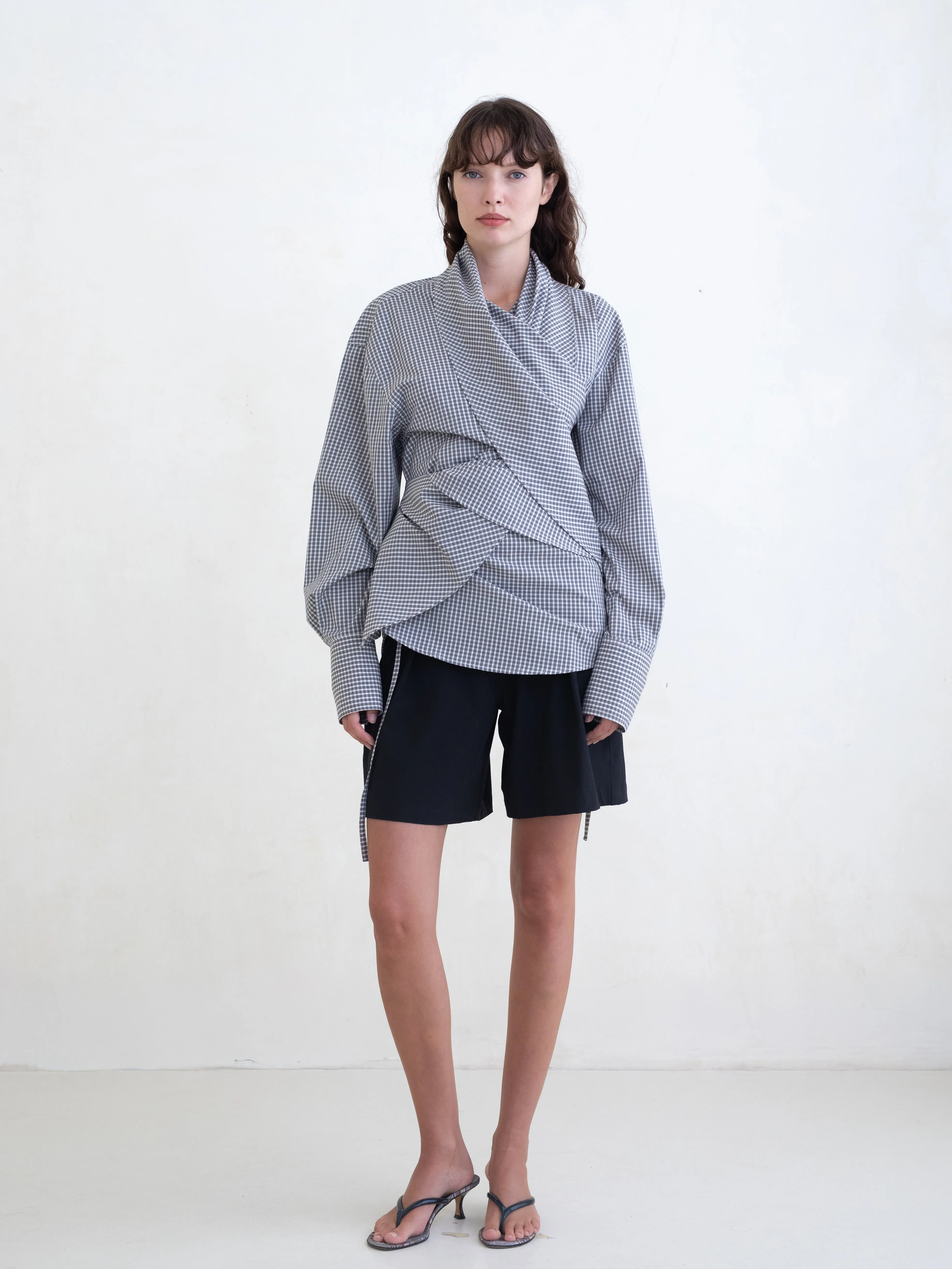 Leandra Shirt - Black Plaid sold by BELLE the label product image thumbnail 3