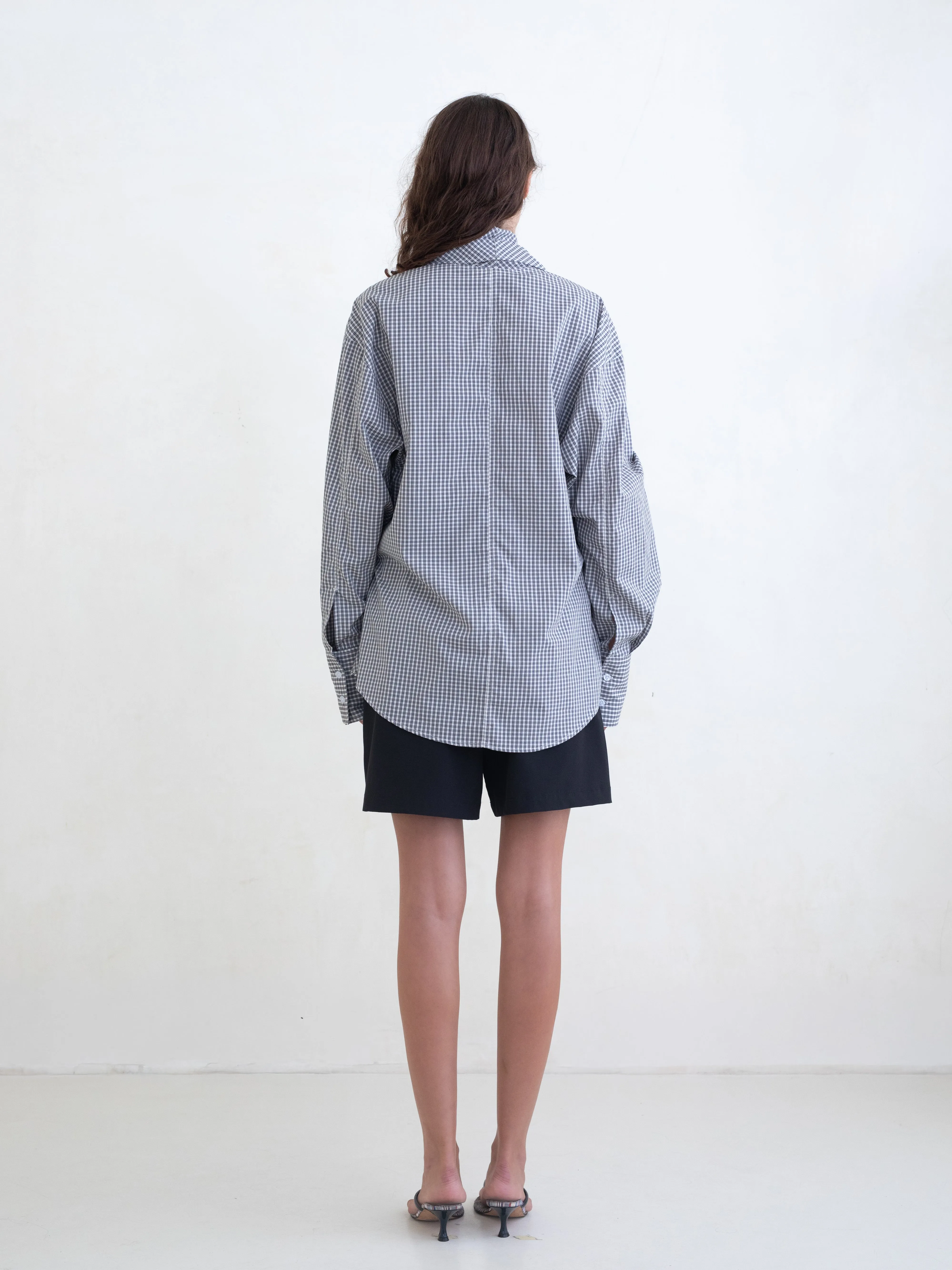 Leandra Shirt - Black Plaid sold by BELLE the label product image thumbnail 5