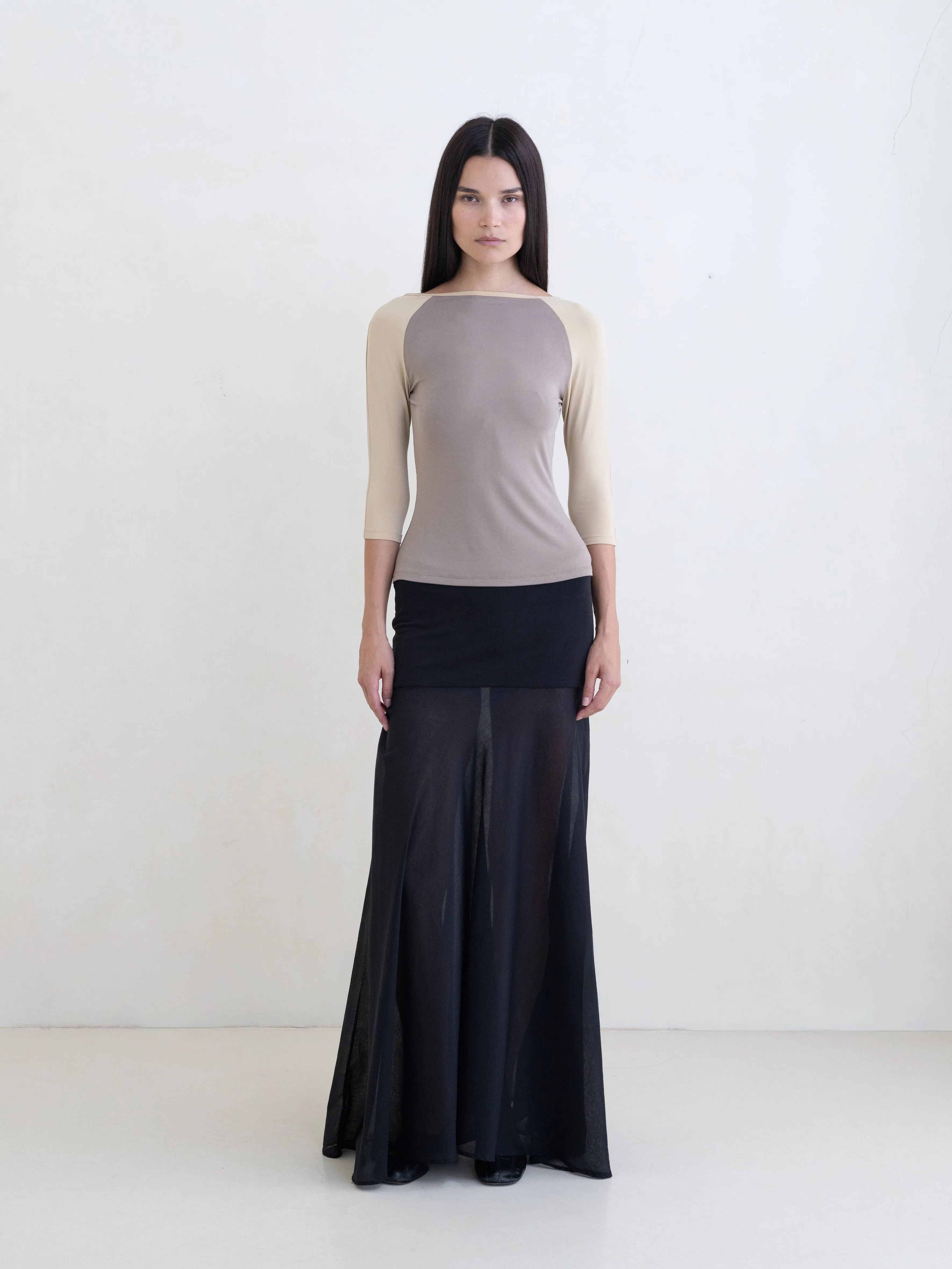 Raglan Top - Taupe sold by BELLE the label