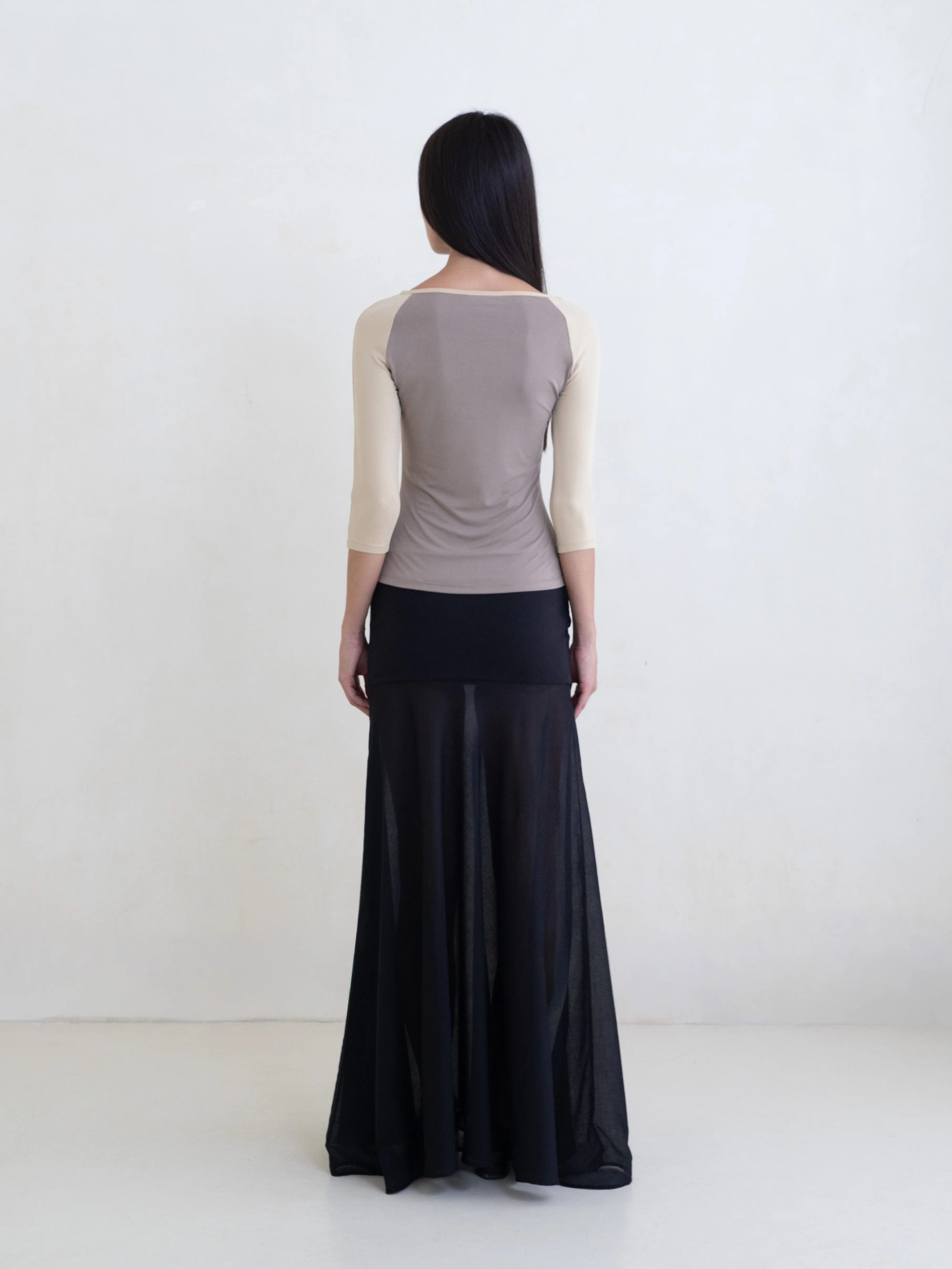 Raglan Top - Taupe sold by BELLE the label product image thumbnail 3