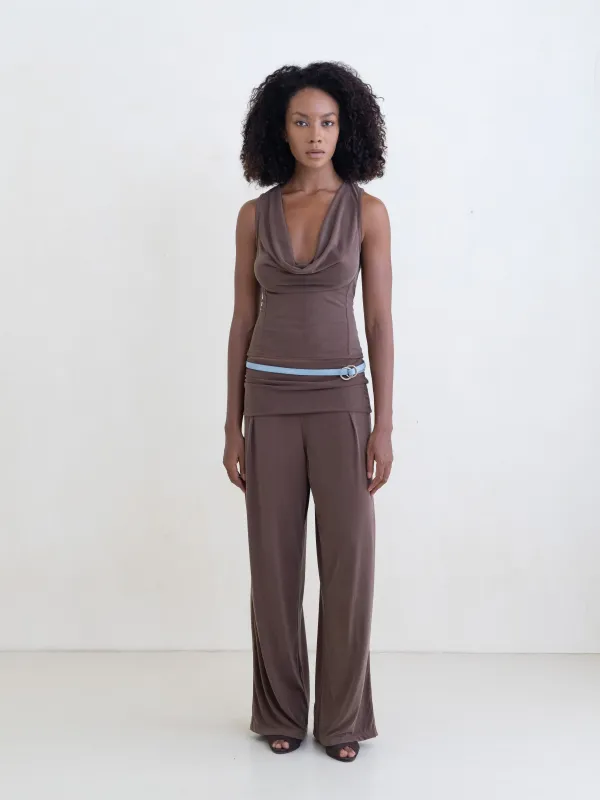 Serene Pant - Warm Brown made by Belle Anna