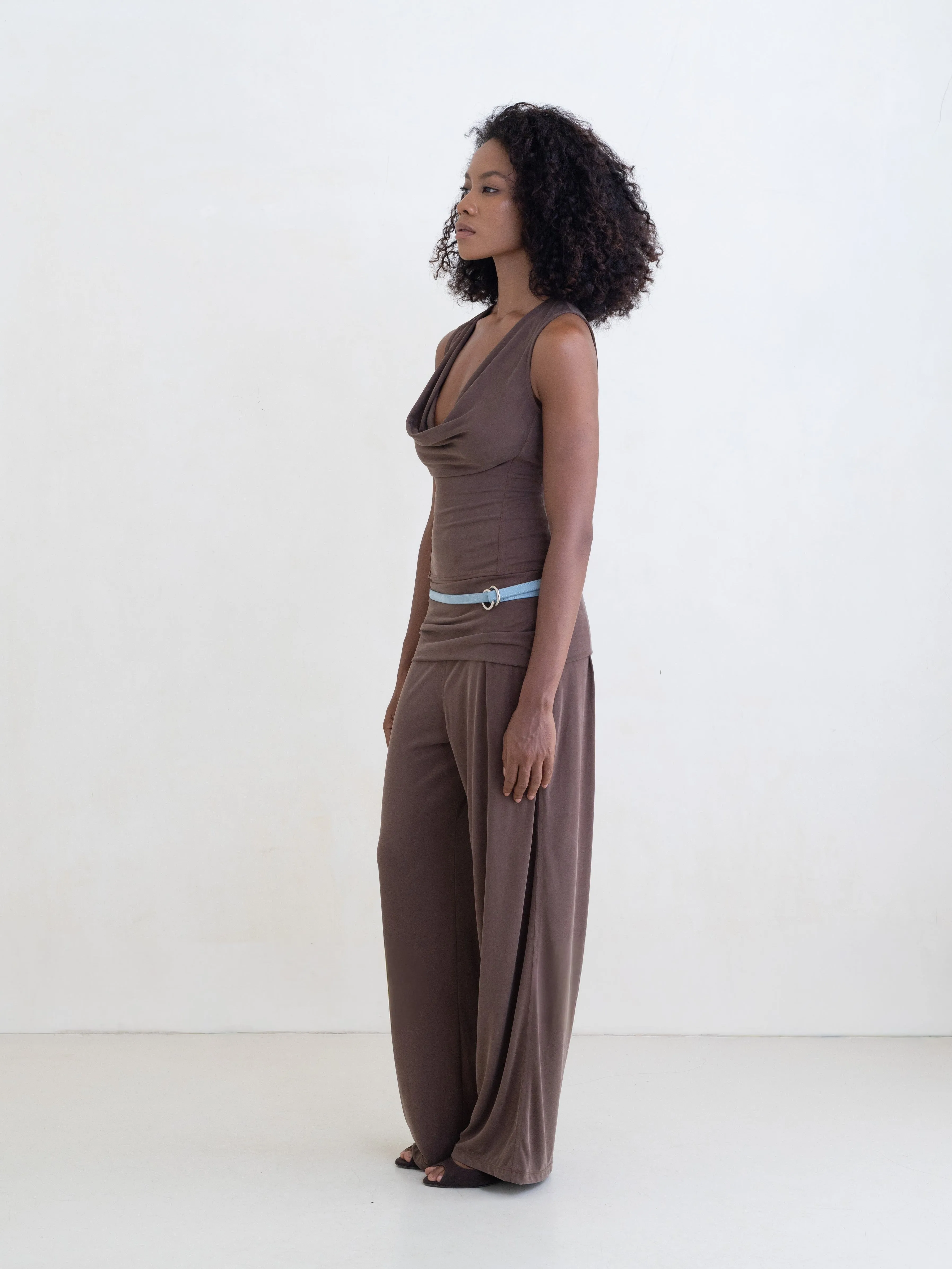 Serene Pant - Warm Brown sold by BELLE the label product image thumbnail 2