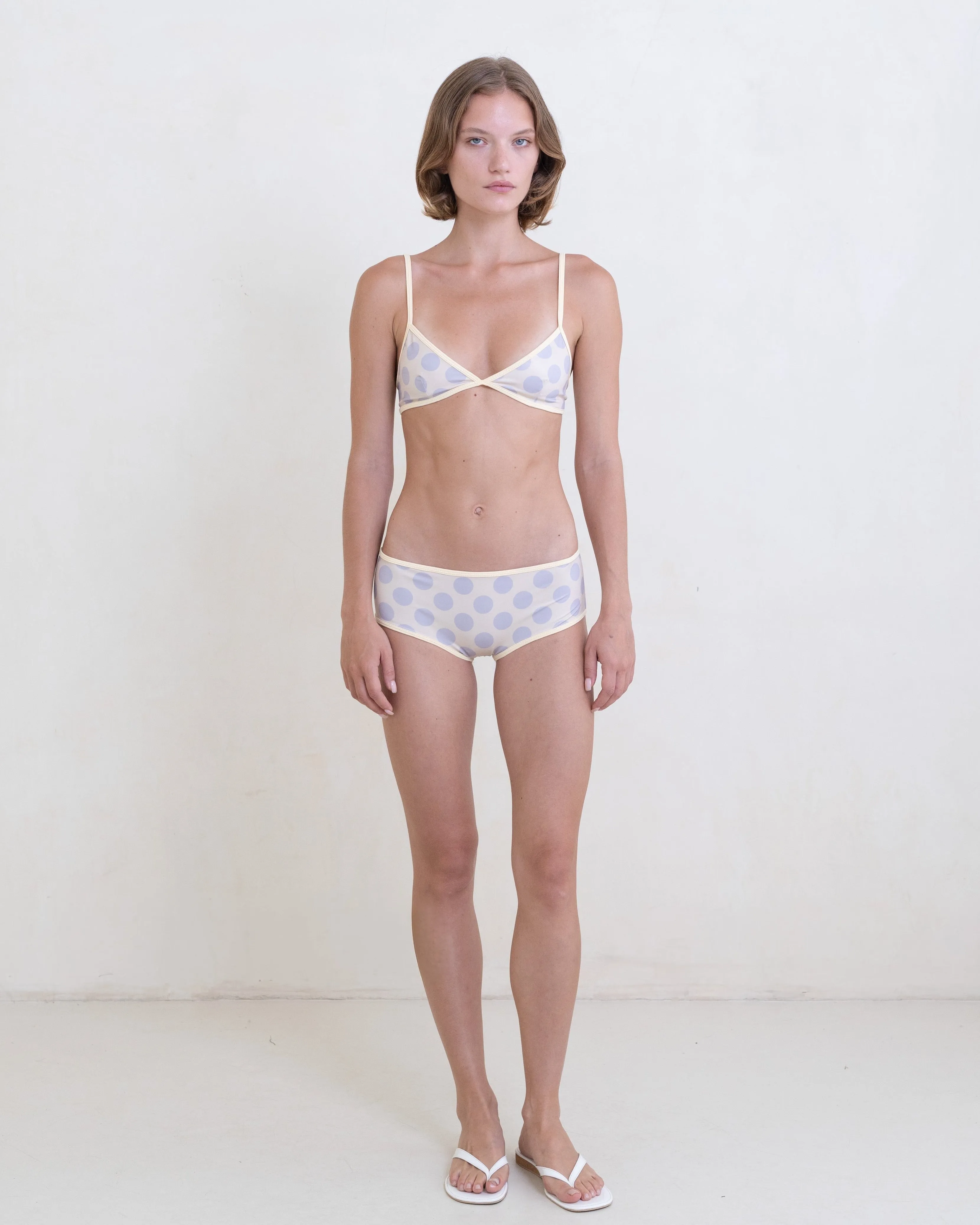 Ophelia Top - Stone Polka sold by BELLE the label