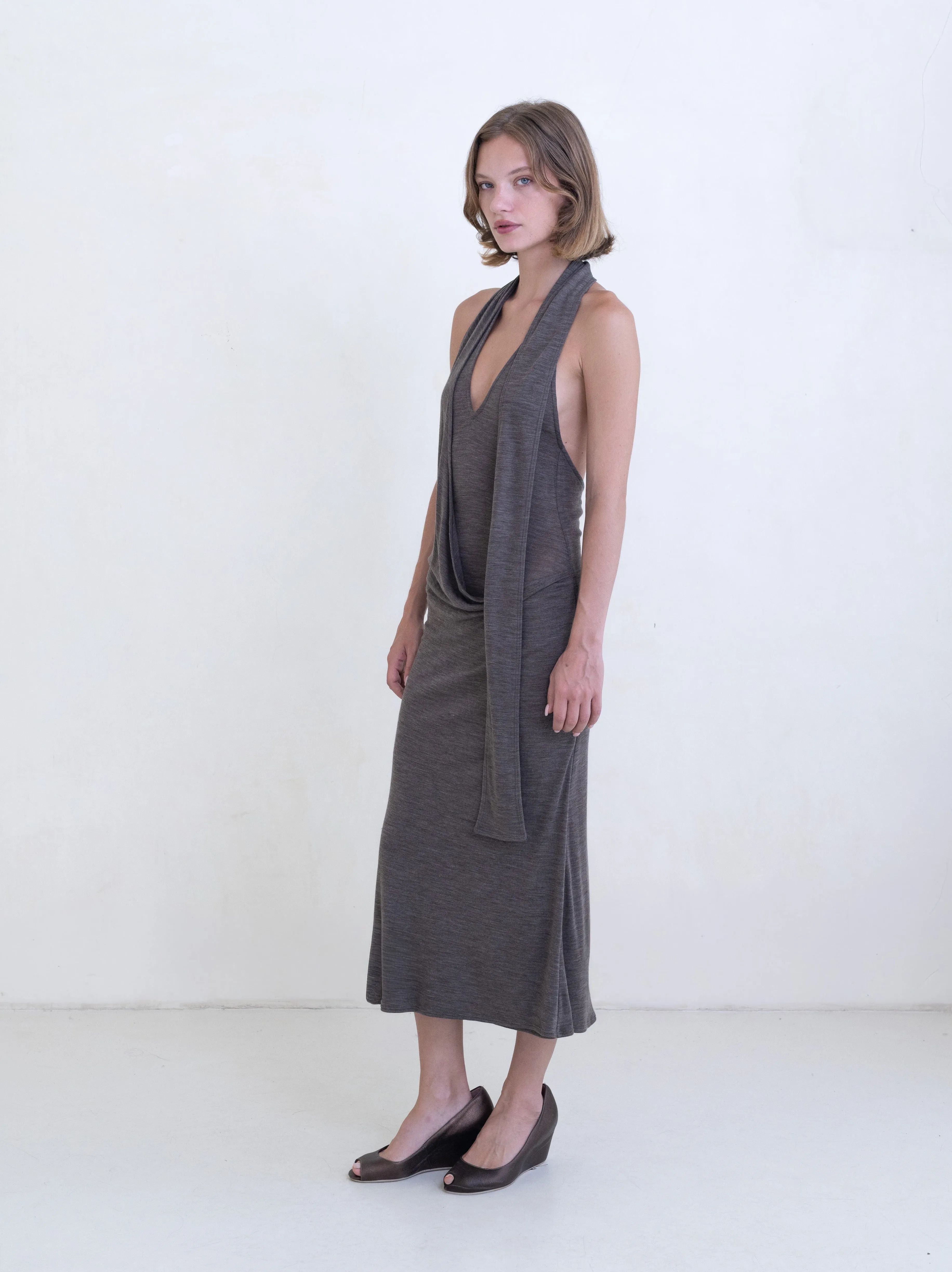 Duo Dress - Grey sold by BELLE the label product image thumbnail 2