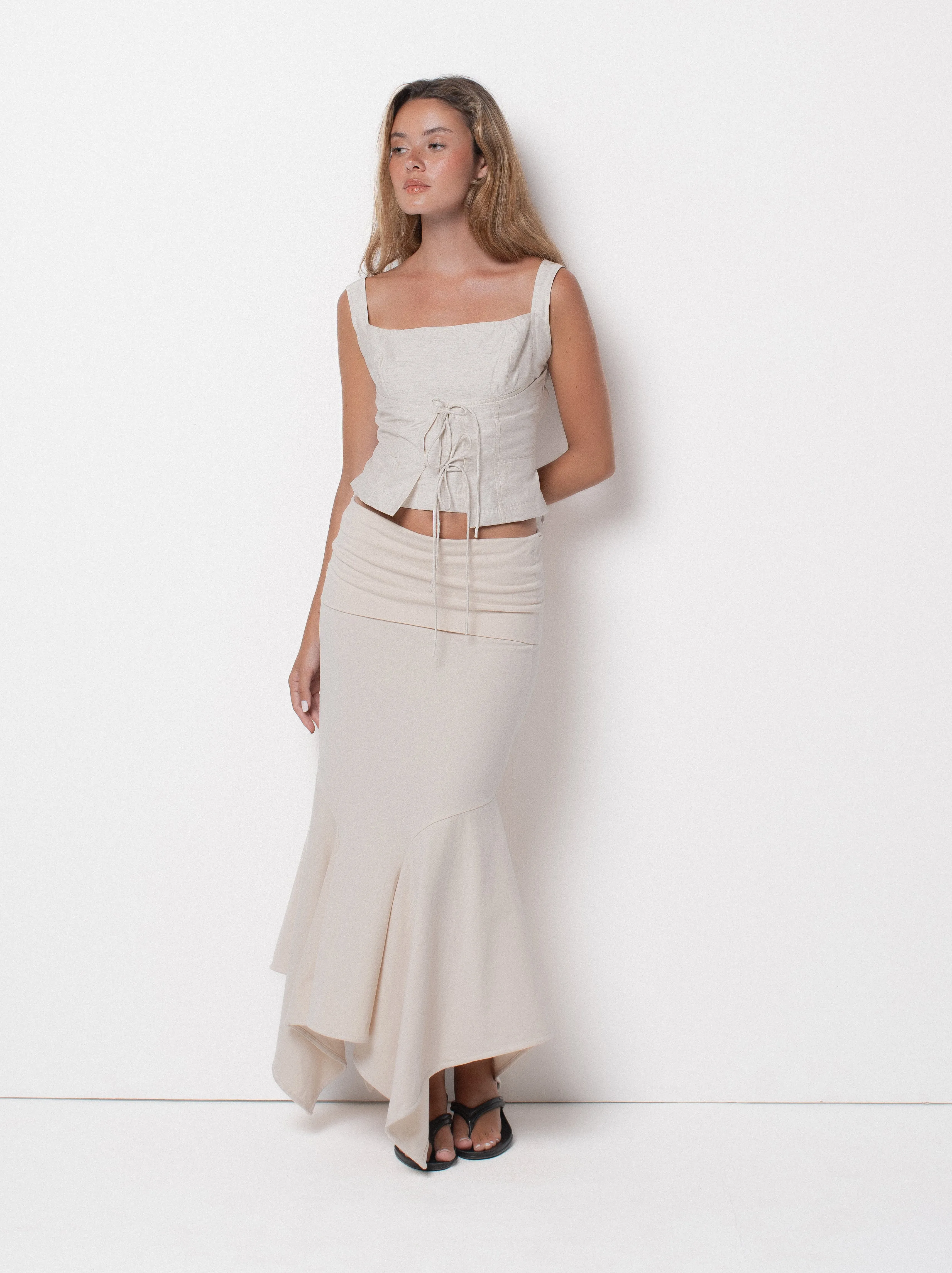 Mae Skirt – Cream sold by BELLE the label