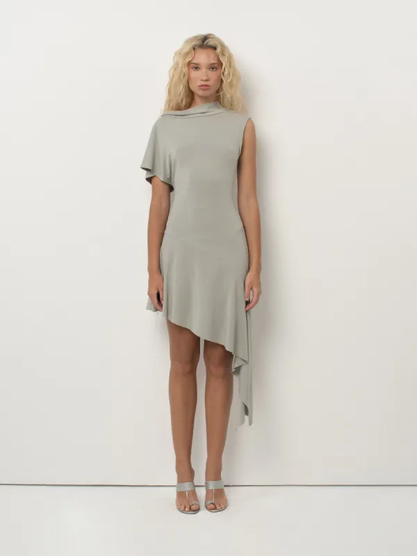 Plume Dress – Silver sold by BELLE the label