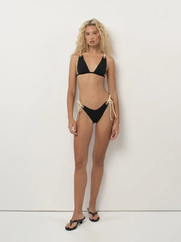Alara Bottom - Black & Banana sold by BELLE the label