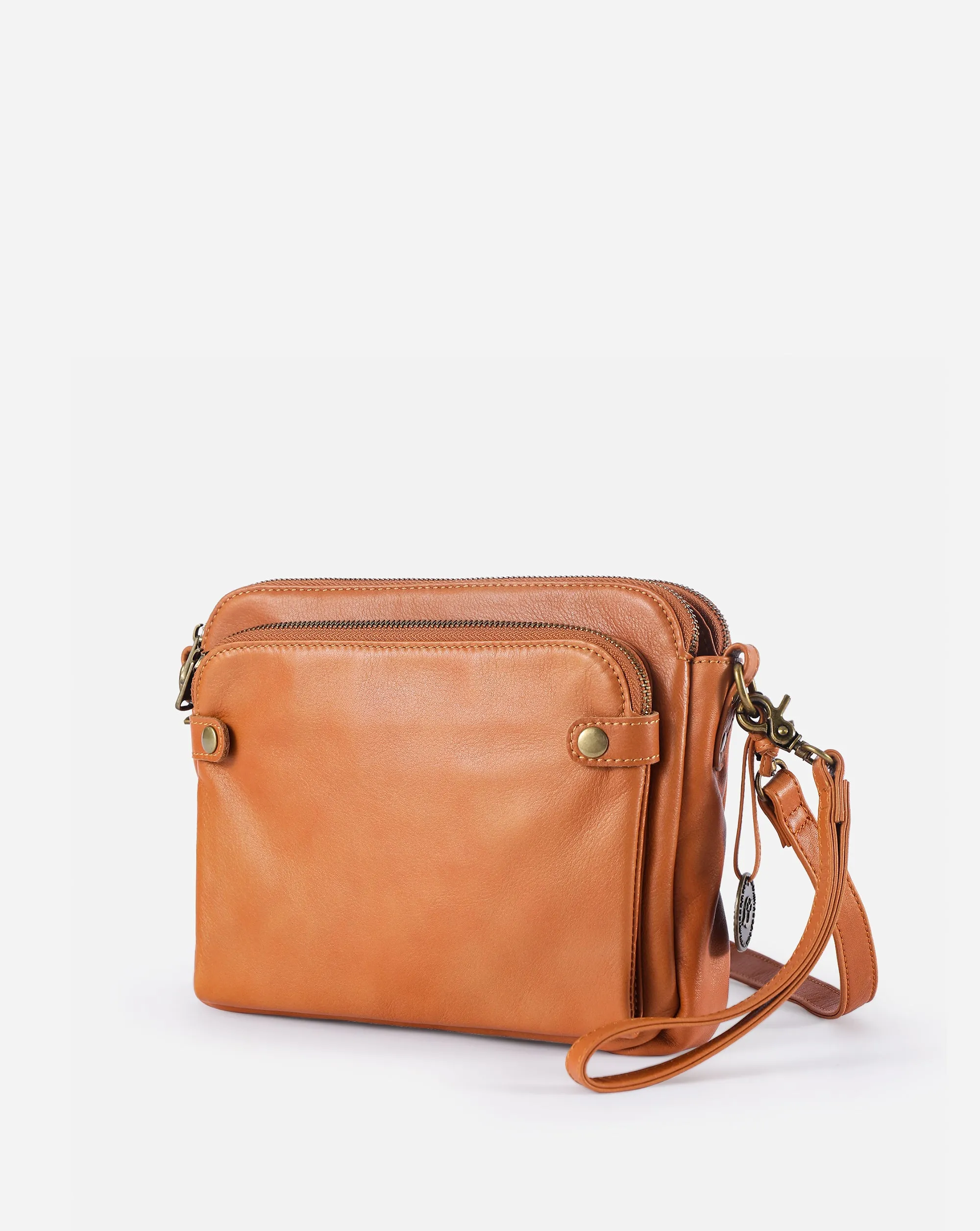 The Bali Three-Layer Leather Crossbody Shoulder & Clutch Bag 2.1L sold by minooy product image thumbnail 3