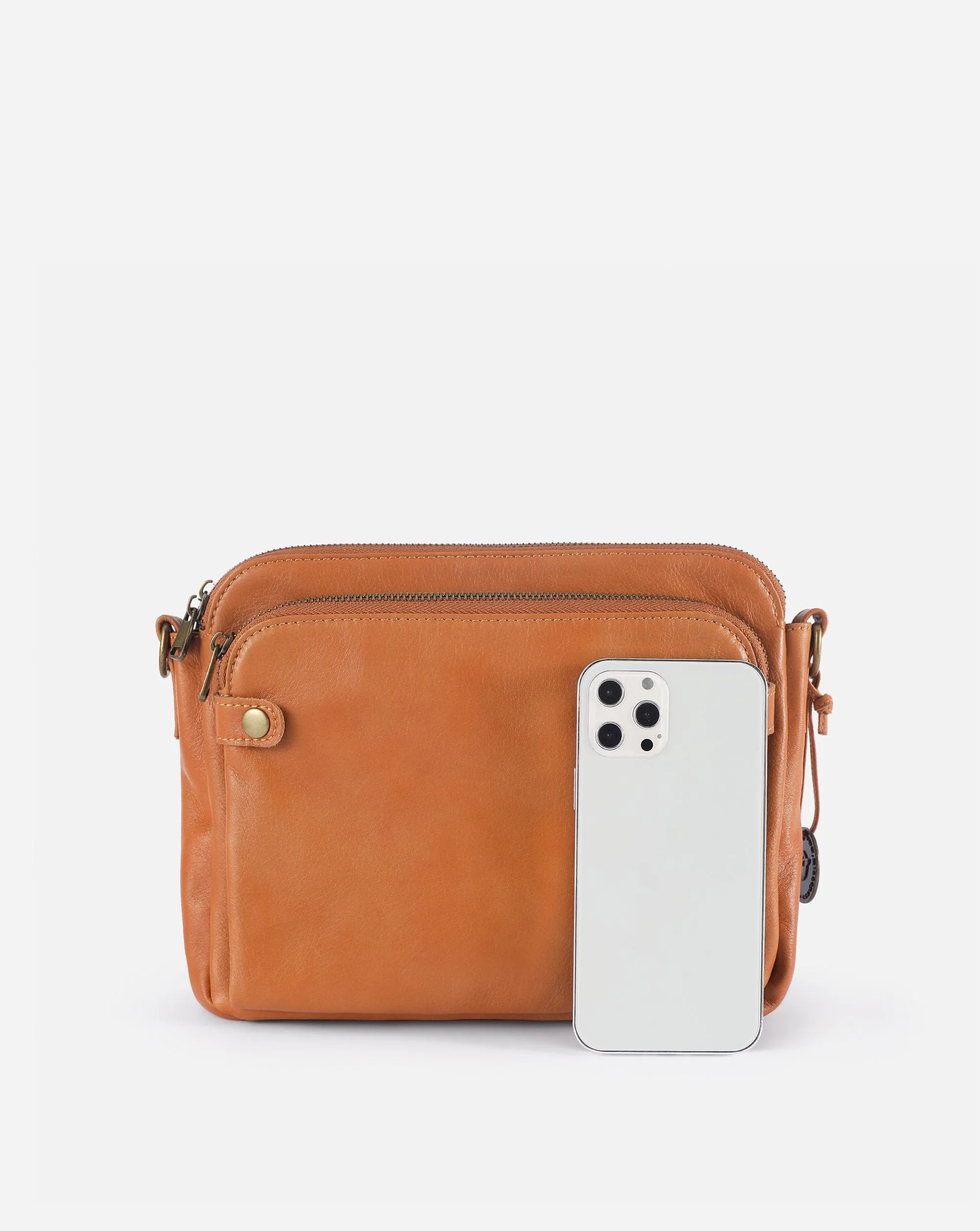 The Bali Three-Layer Leather Crossbody Shoulder & Clutch Bag 2.1L sold by minooy product image thumbnail 5