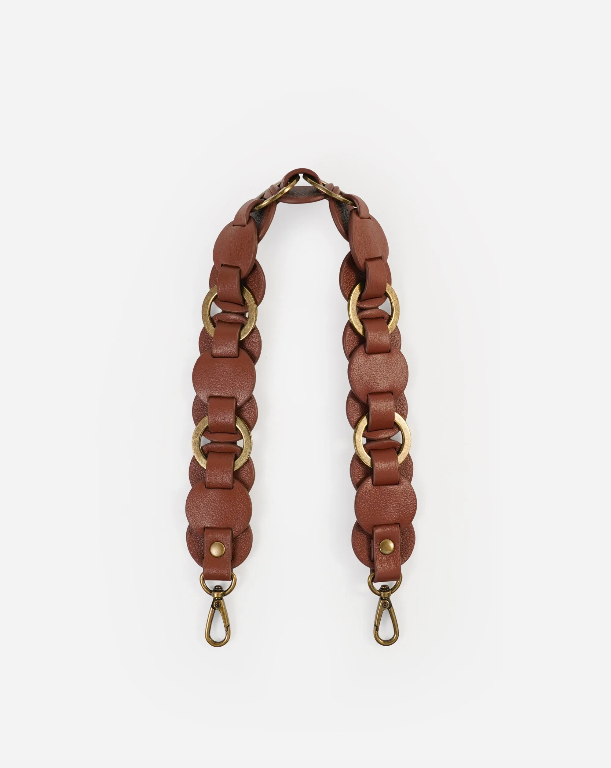 Helen Interlaced Ring Leather Disc Shoulder Strap sold by minooy product image thumbnail 5