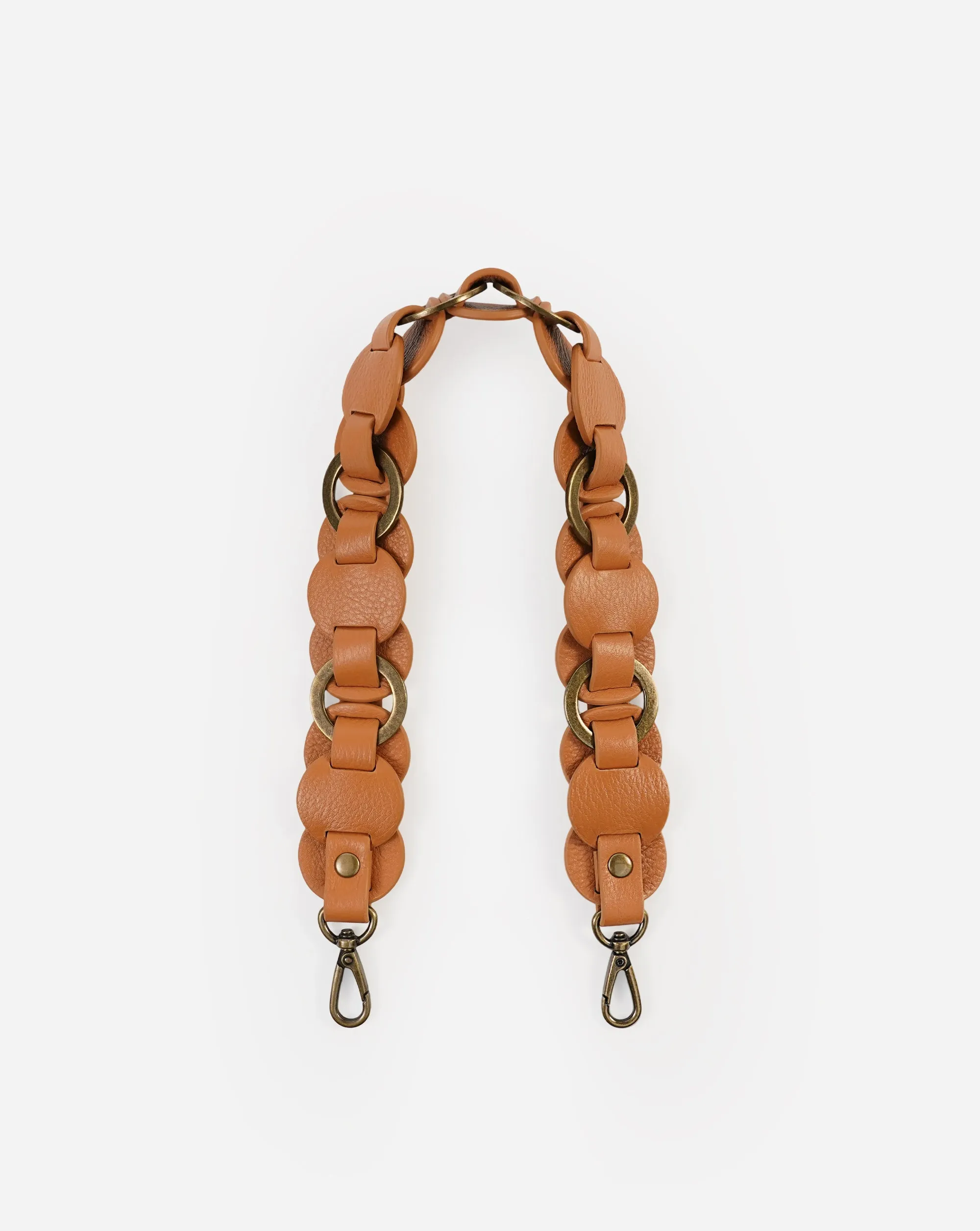 Helen Interlaced Ring Leather Disc Shoulder Strap sold by minooy