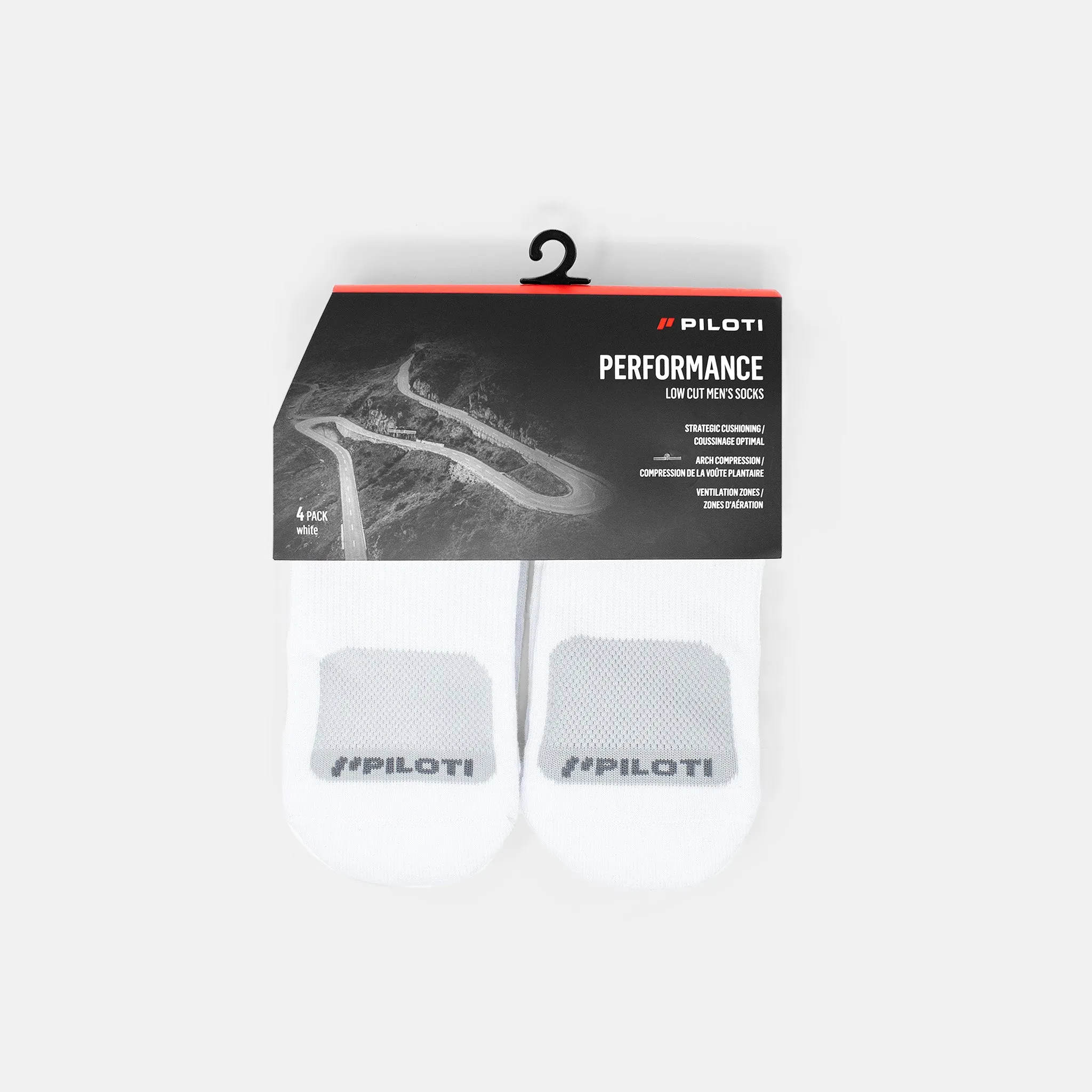 Men's Socks 4 Pack - White sold by Piloti Driving Shoes product image thumbnail 2