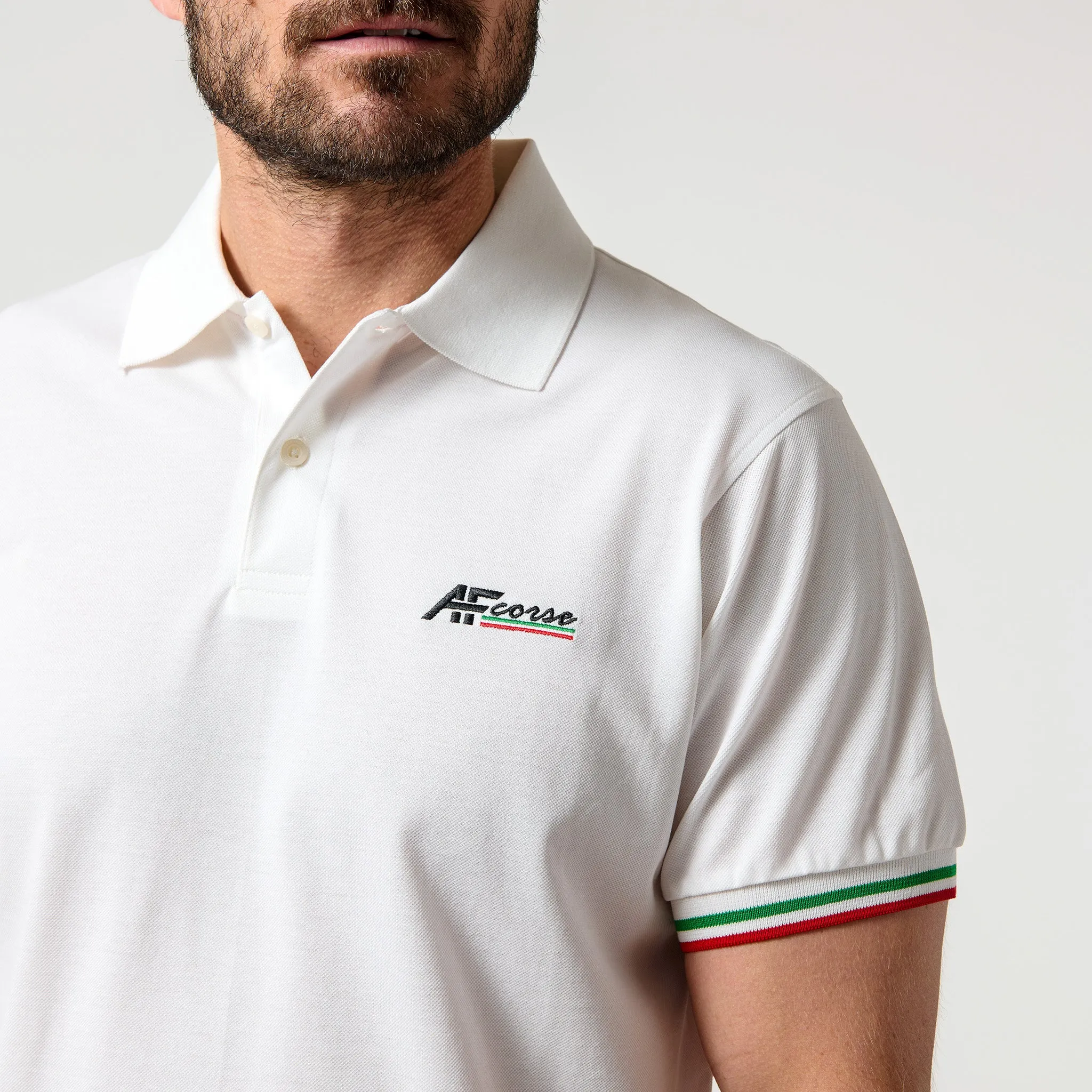 Grand Prix Polo - AF Corse White sold by Piloti Driving Shoes product image thumbnail 4