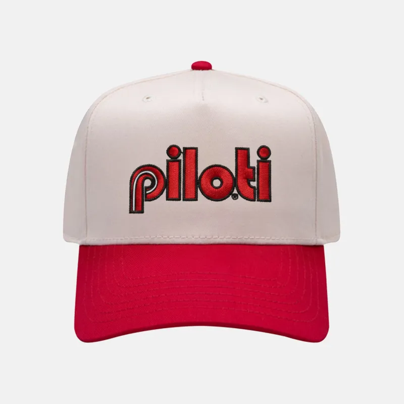Vintage Piloti Hat - Natural/Red made by Piloti Driving Shoes