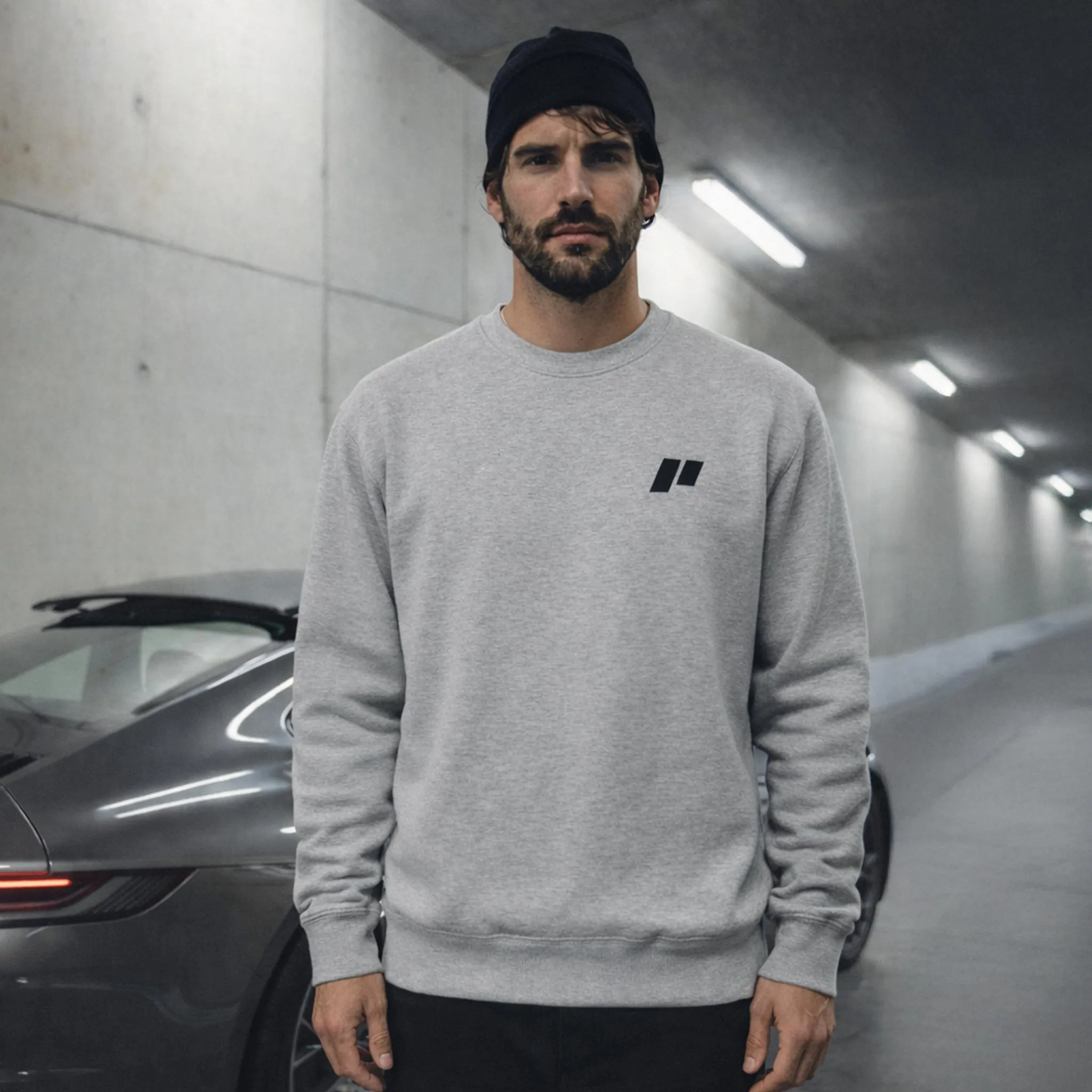 Tiger Crewneck - Carbon Grey sold by Piloti Driving Shoes product image thumbnail 3