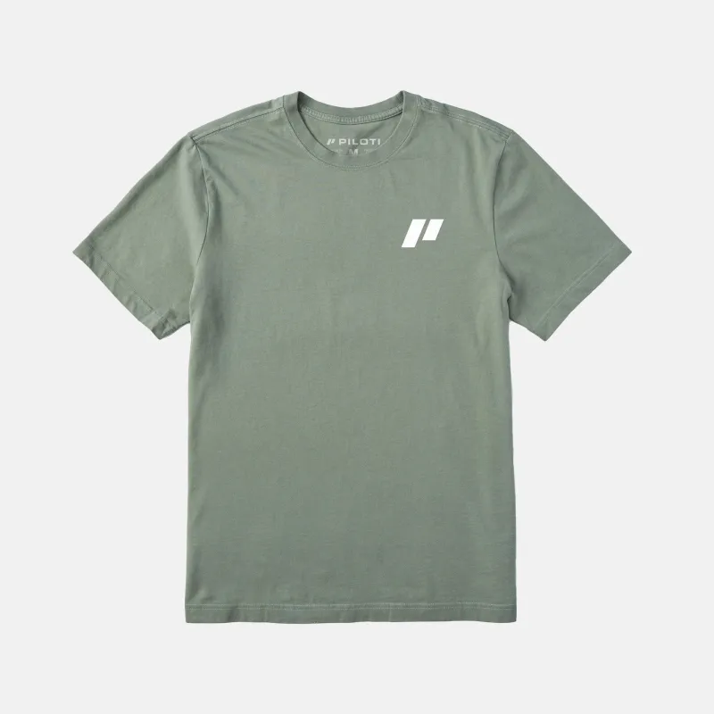 Tiger T-Shirt - Moss Green sold by Piloti Driving Shoes