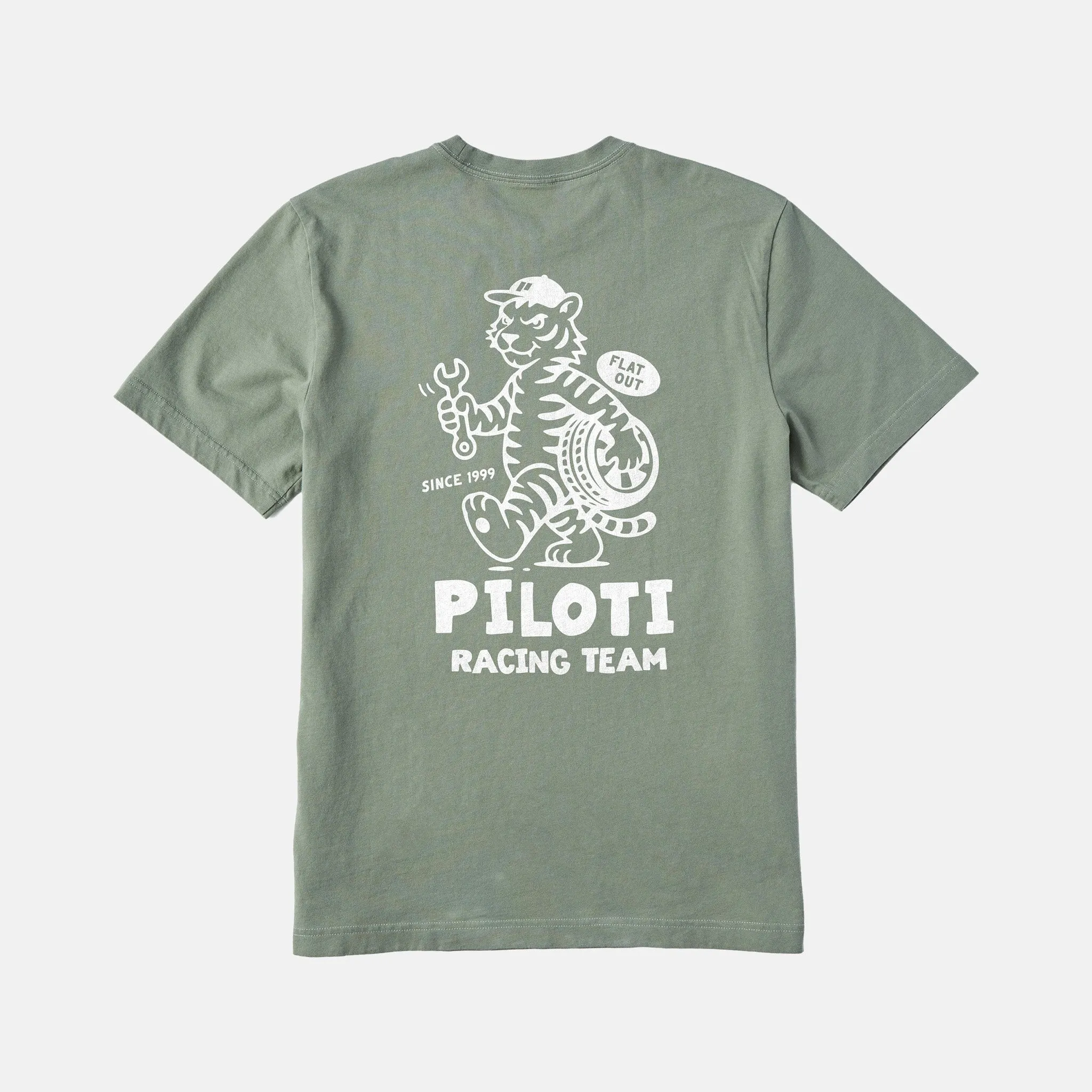 Tiger T-Shirt - Moss Green sold by Piloti Driving Shoes product image thumbnail 2