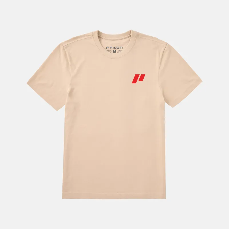 Tiger T-Shirt - Birch White sold by Piloti Driving Shoes