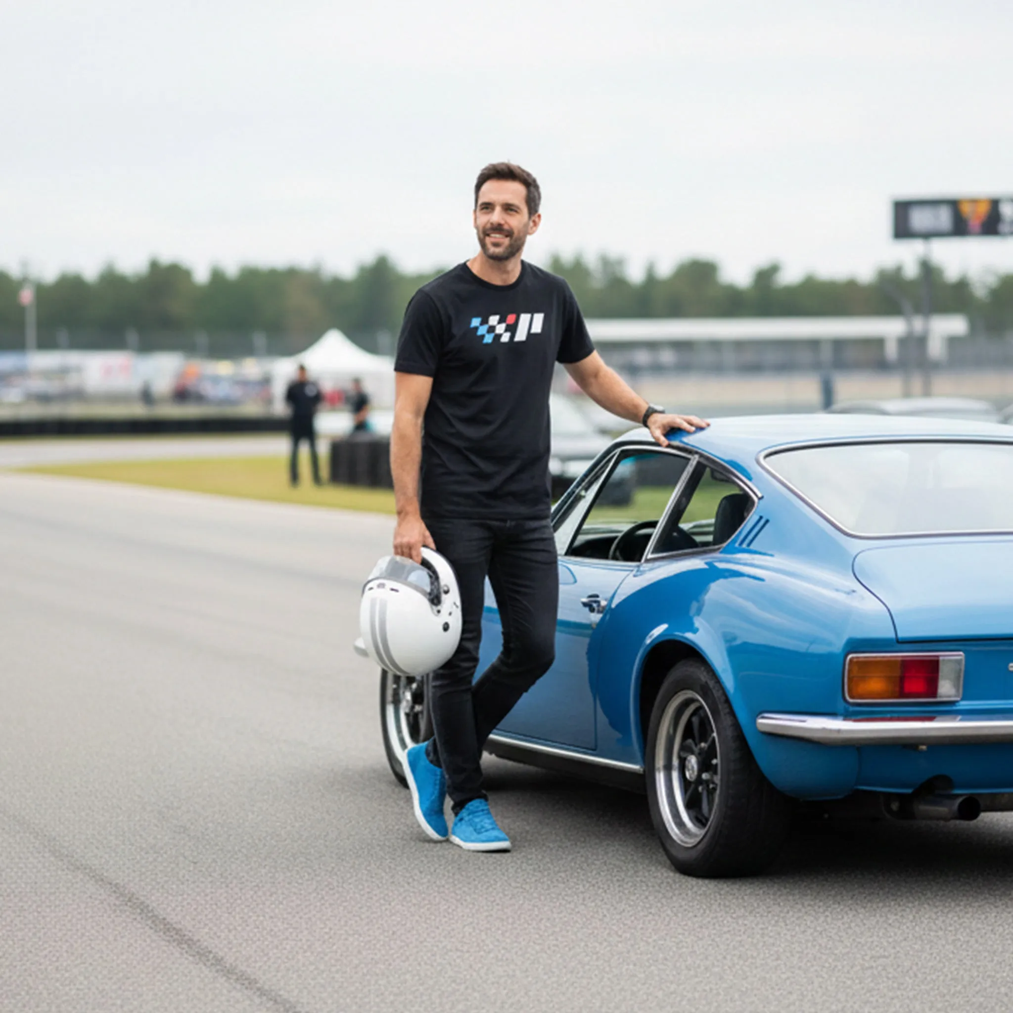 Checkered T-Shirt - Black sold by Piloti Driving Shoes product image thumbnail 2