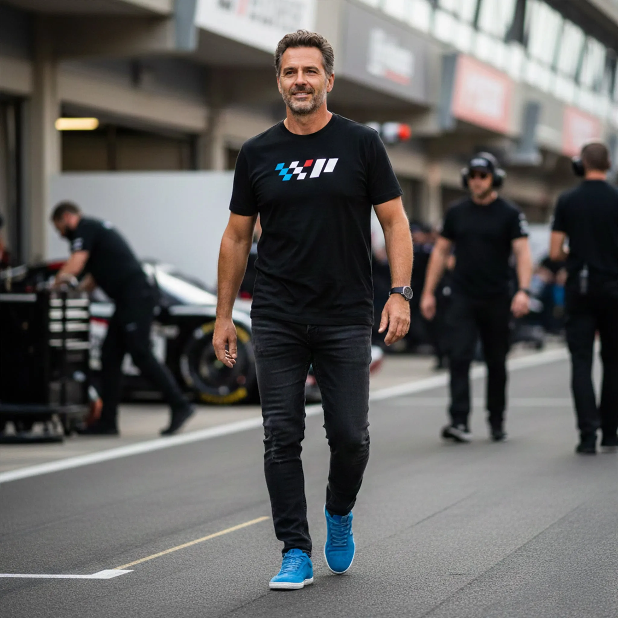 Checkered T-Shirt - Black sold by Piloti Driving Shoes product image thumbnail 3