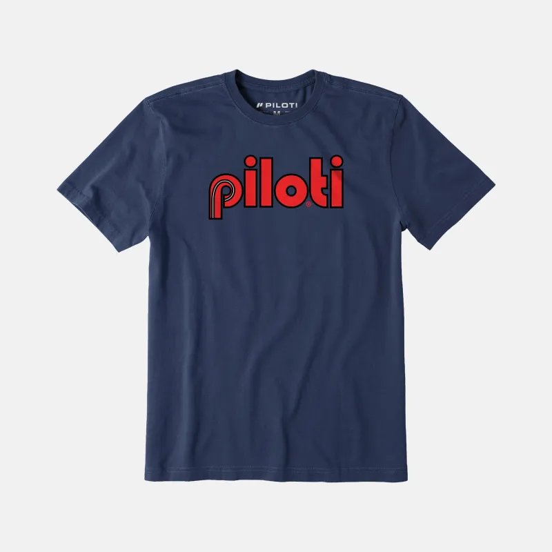 Retro Classic T-Shirt - Navy sold by Piloti Driving Shoes