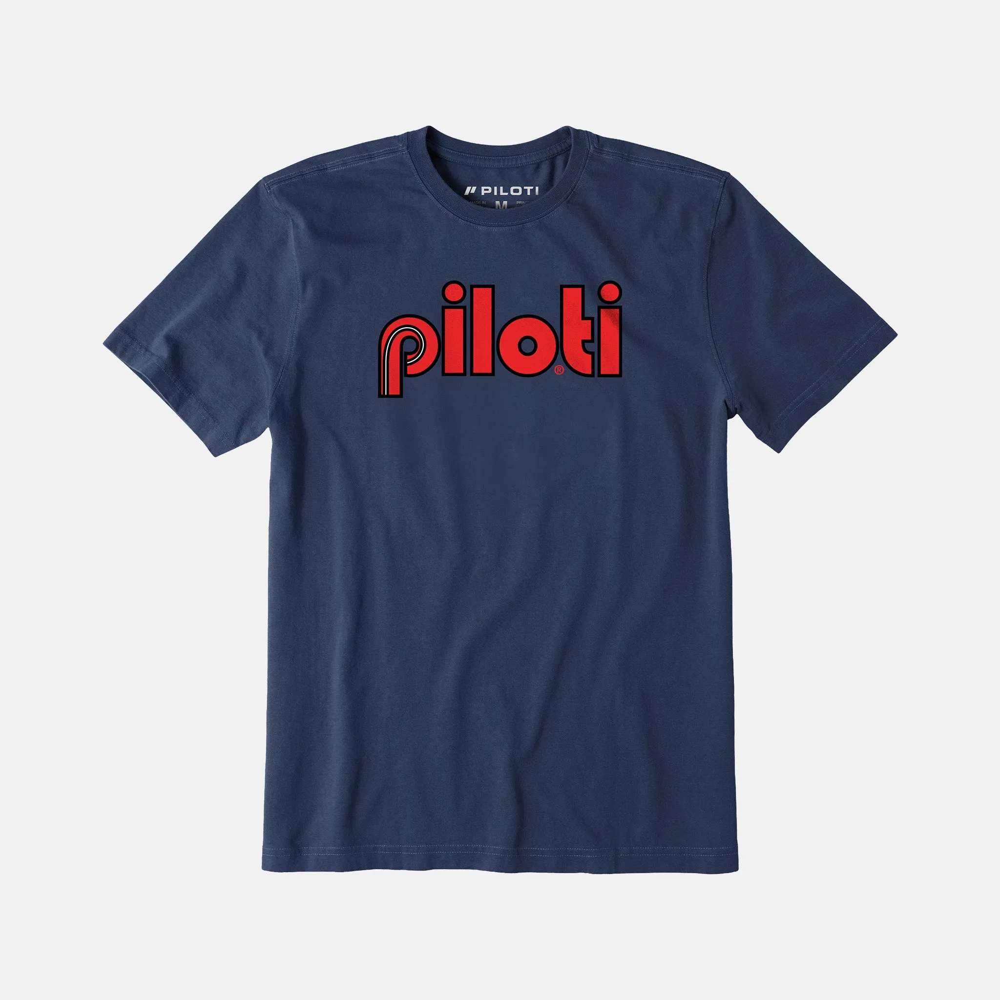 Retro Classic T-Shirt - Navy sold by Piloti Driving Shoes