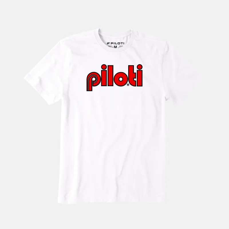 Retro Classic T-Shirt - White sold by Piloti Driving Shoes