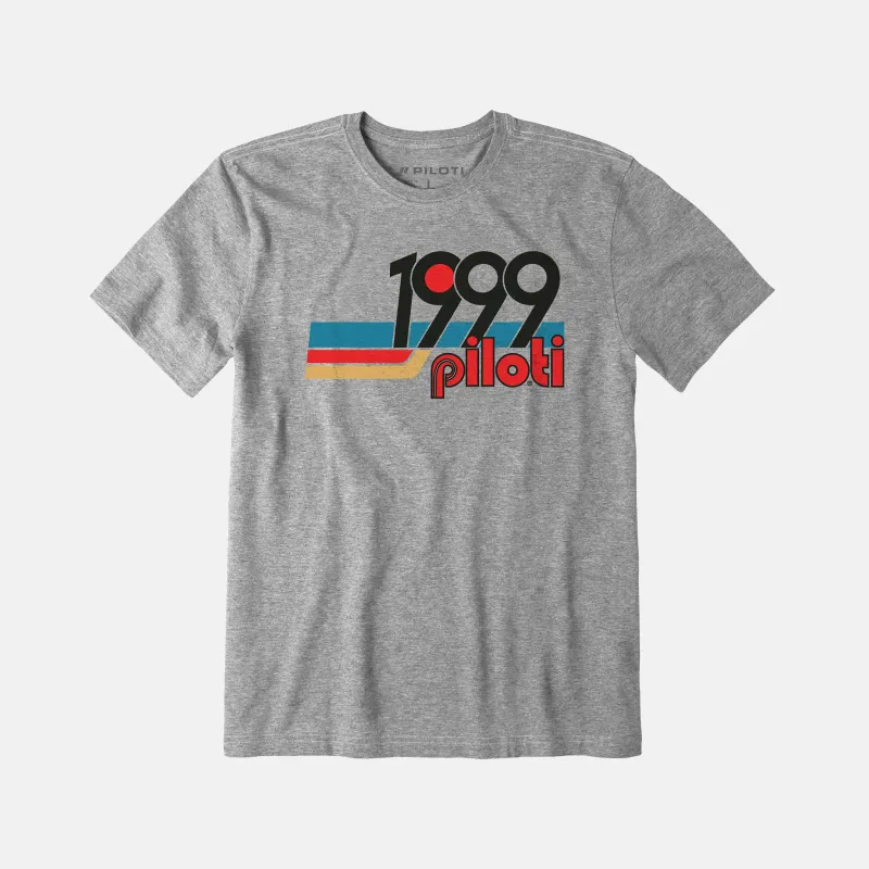 Retro 1999 T-Shirt - Heather Grey sold by Piloti Driving Shoes