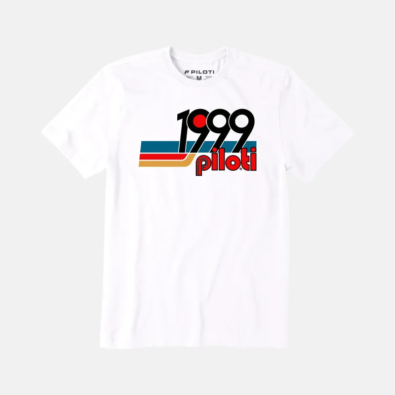 Retro 1999 T-Shirt - White sold by Piloti Driving Shoes