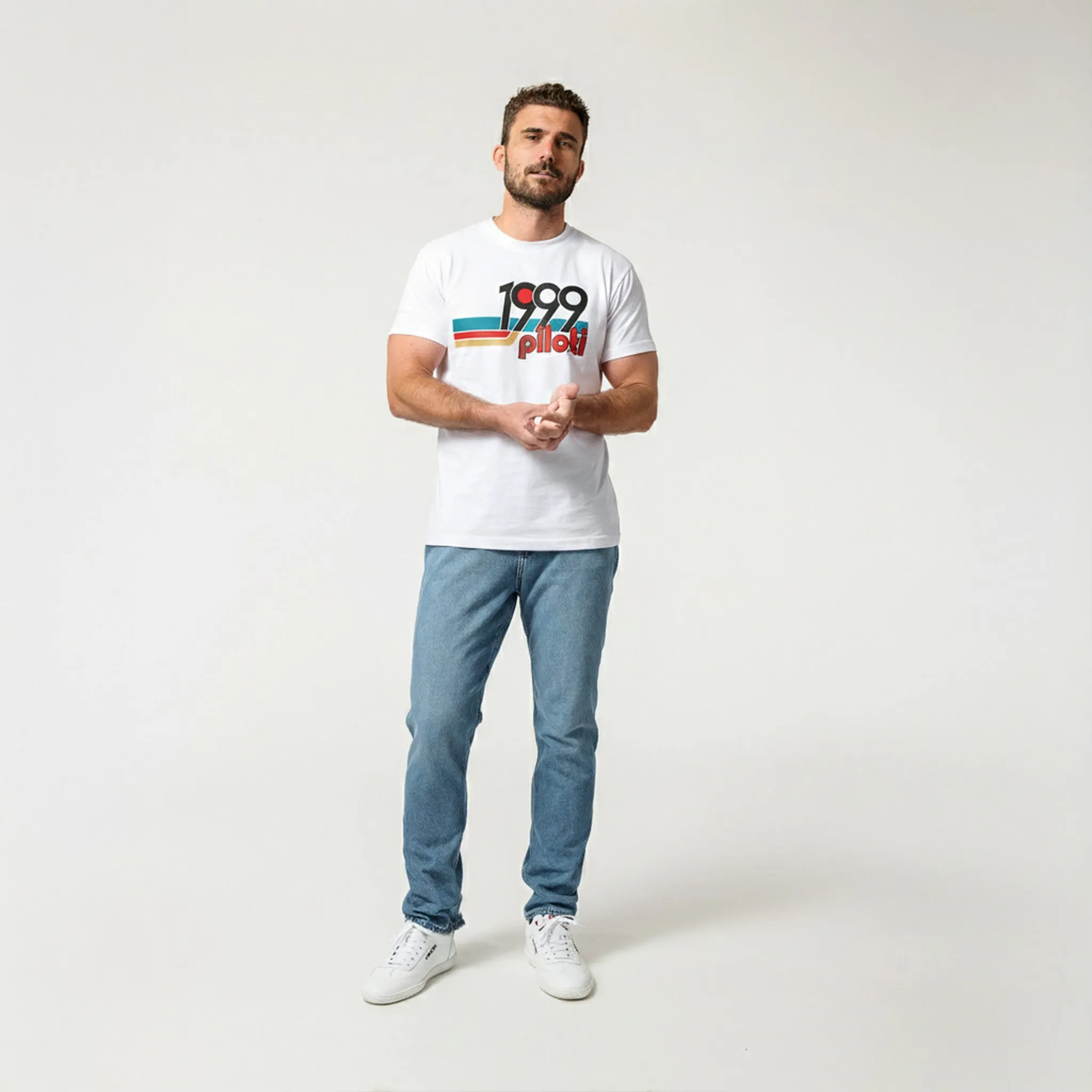 Retro 1999 T-Shirt - White sold by Piloti Driving Shoes product image thumbnail 3