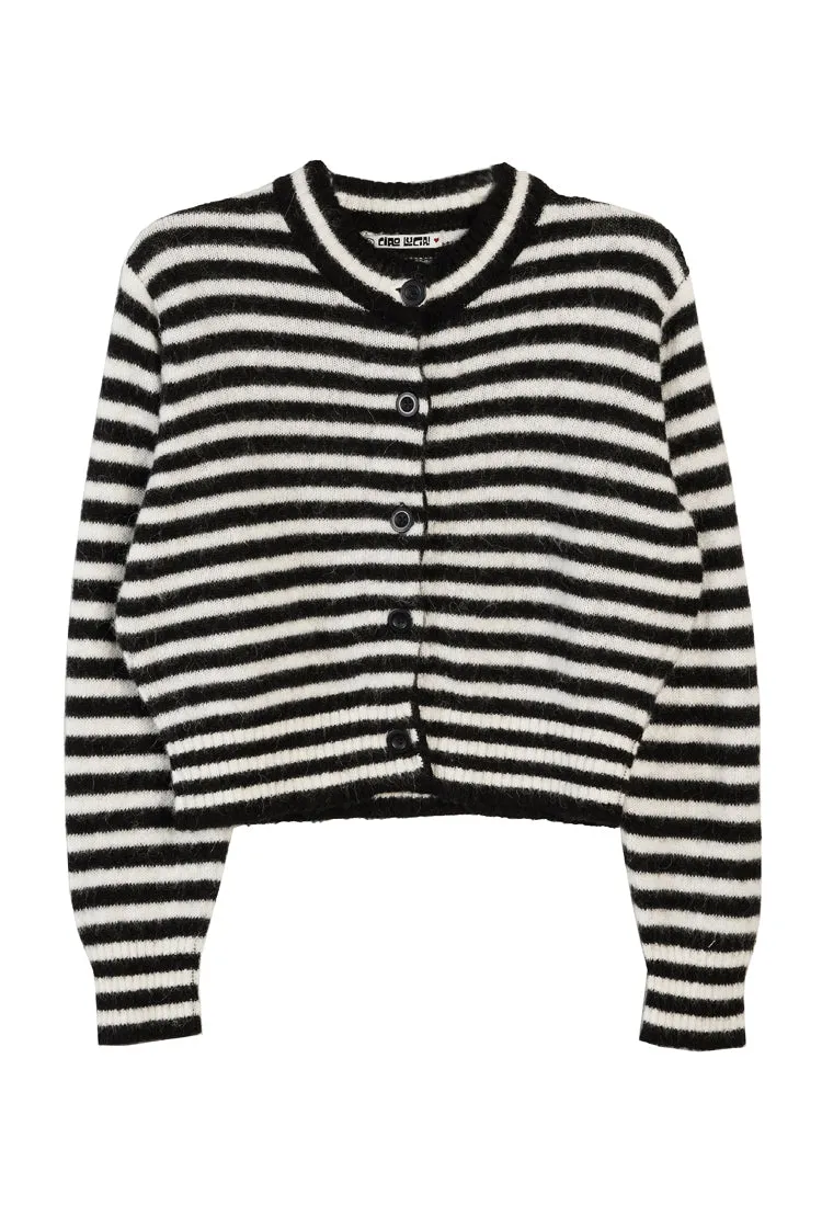 Firenze Black + White Stripe Cardigan sold by Ciao Lucia product image thumbnail 2