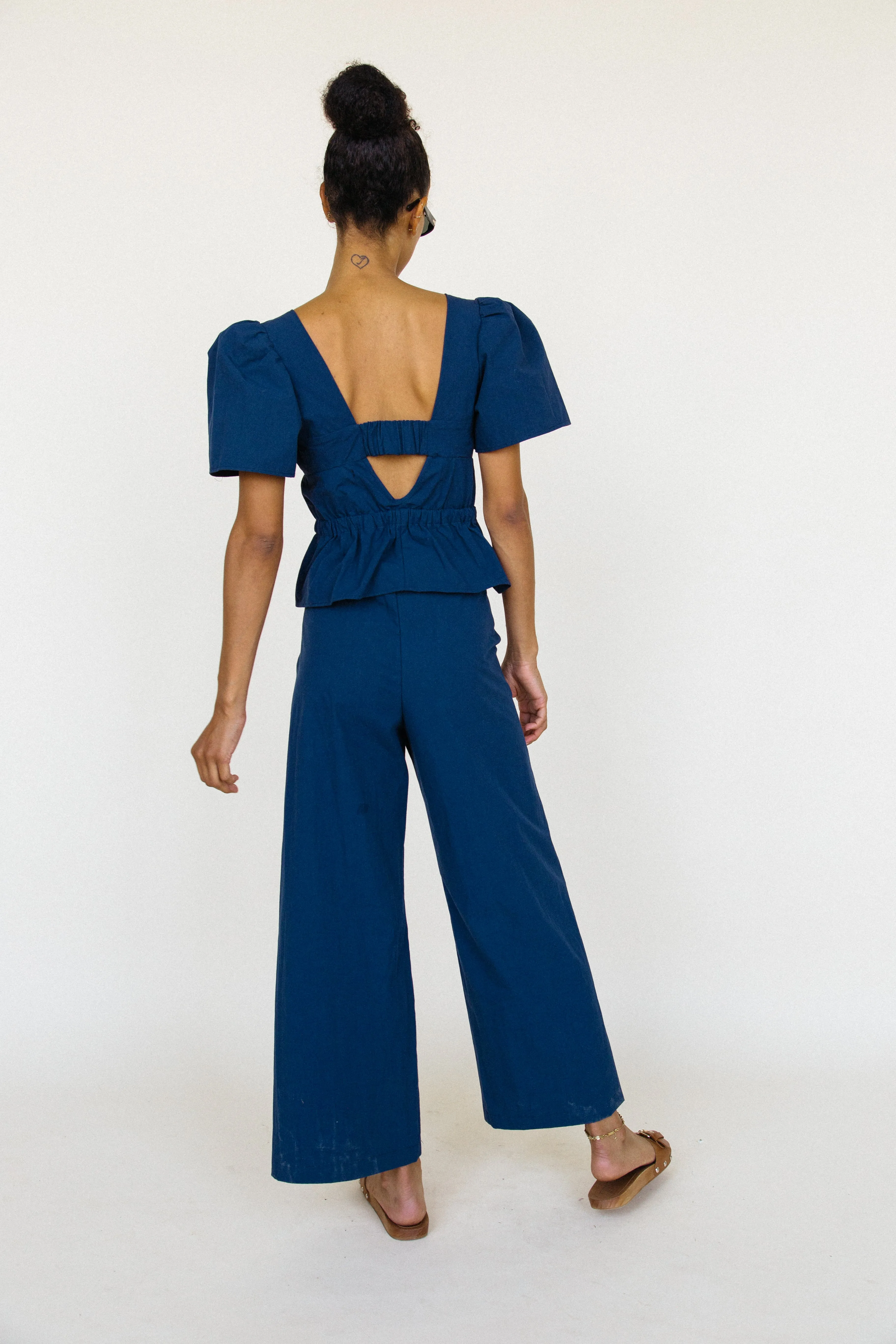 Ezio Top Navy Washed Cotton sold by Ciao Lucia product image thumbnail 5