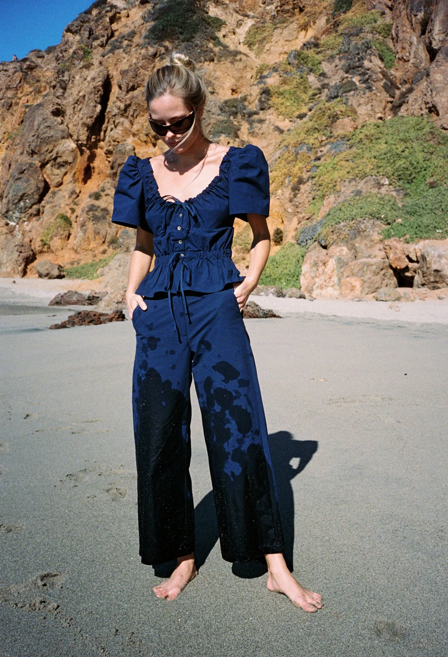 Ezio Top Navy Washed Cotton sold by Ciao Lucia product image thumbnail 2