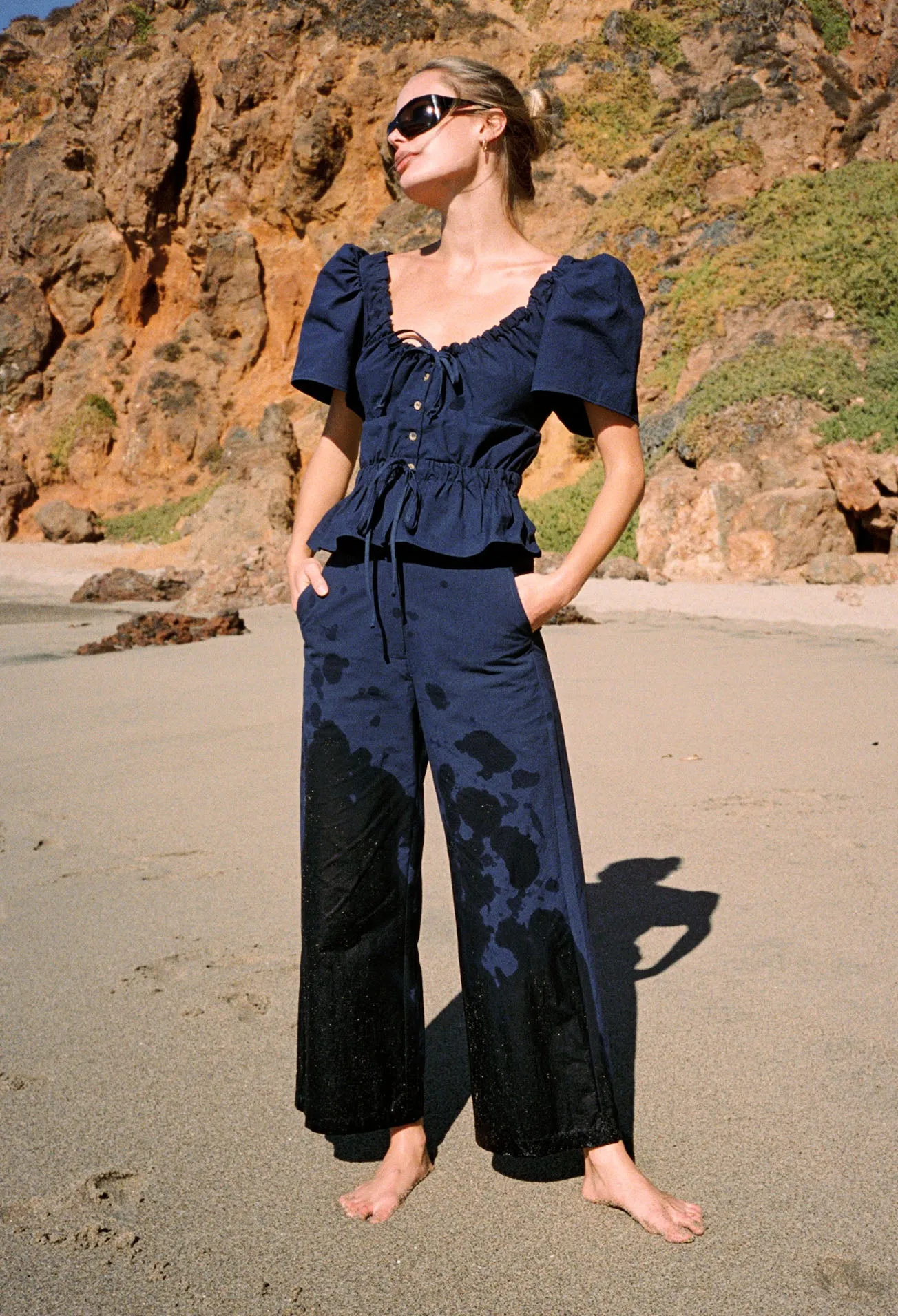 Ezio Top Navy Washed Cotton sold by Ciao Lucia product image thumbnail 3